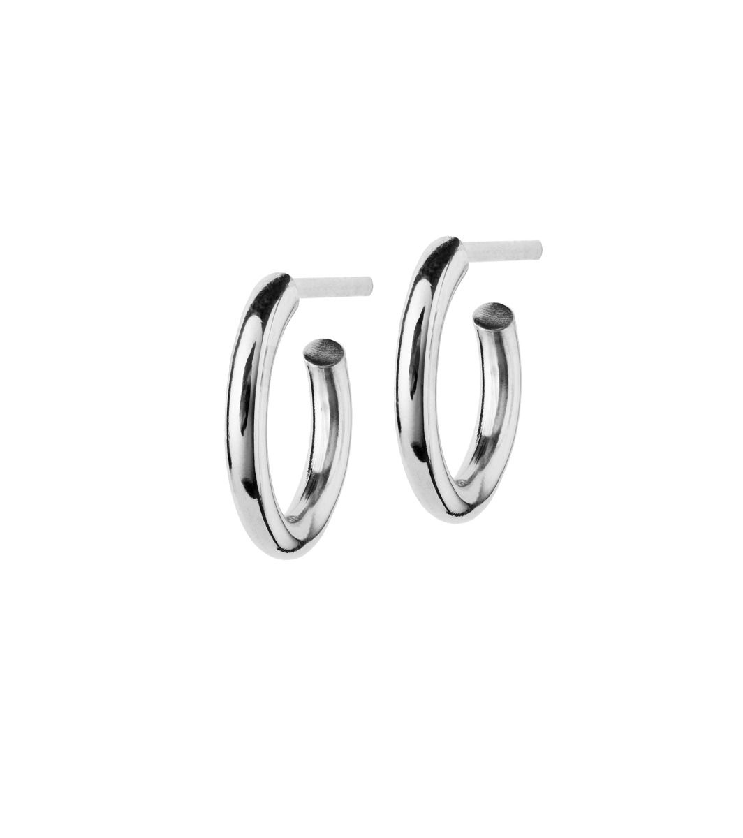 Hoops Earrings Steel Small-Tilbehør-Edblad-Aandahls