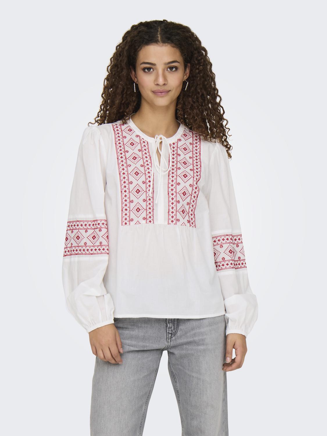 JDYLulu L/S Embroidery Shirt wvn-Skjorte-Jacqueline de Yong-Aandahls