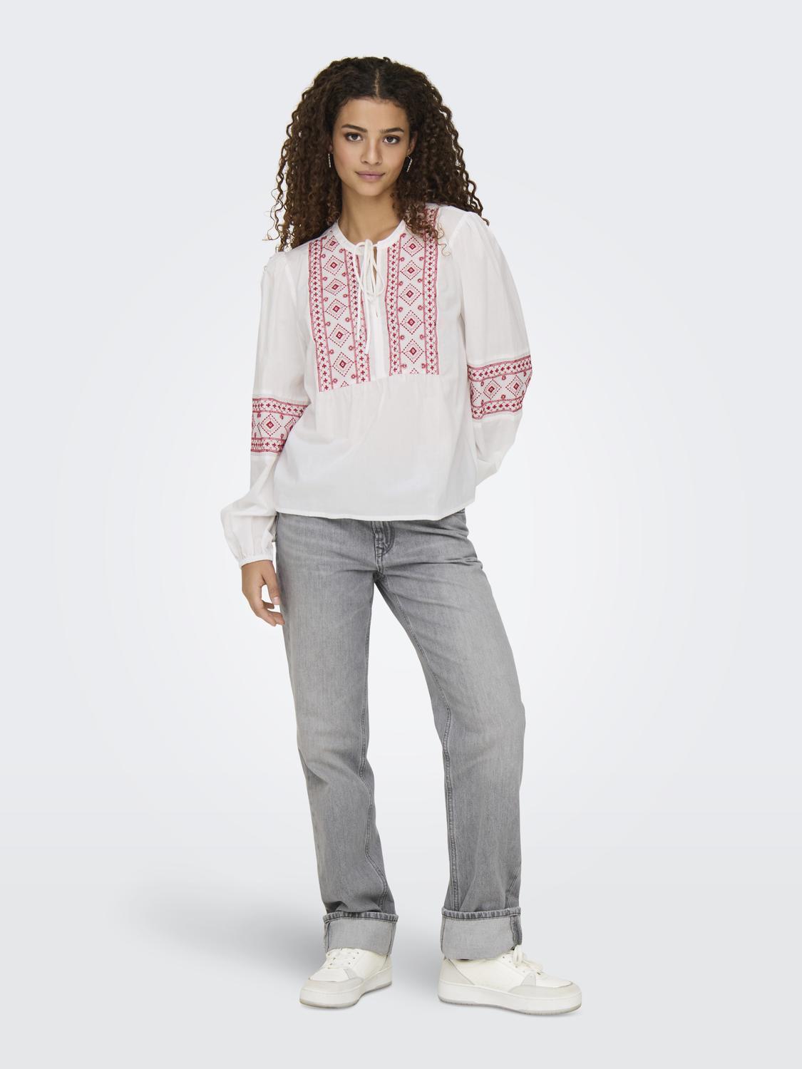 JDYLulu L/S Embroidery Shirt wvn-Skjorte-Jacqueline de Yong-Aandahls