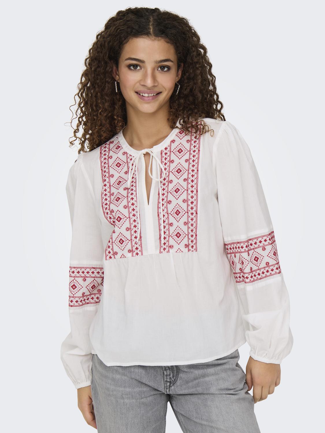 JDYLulu L/S Embroidery Shirt wvn-Skjorte-Jacqueline de Yong-Aandahls