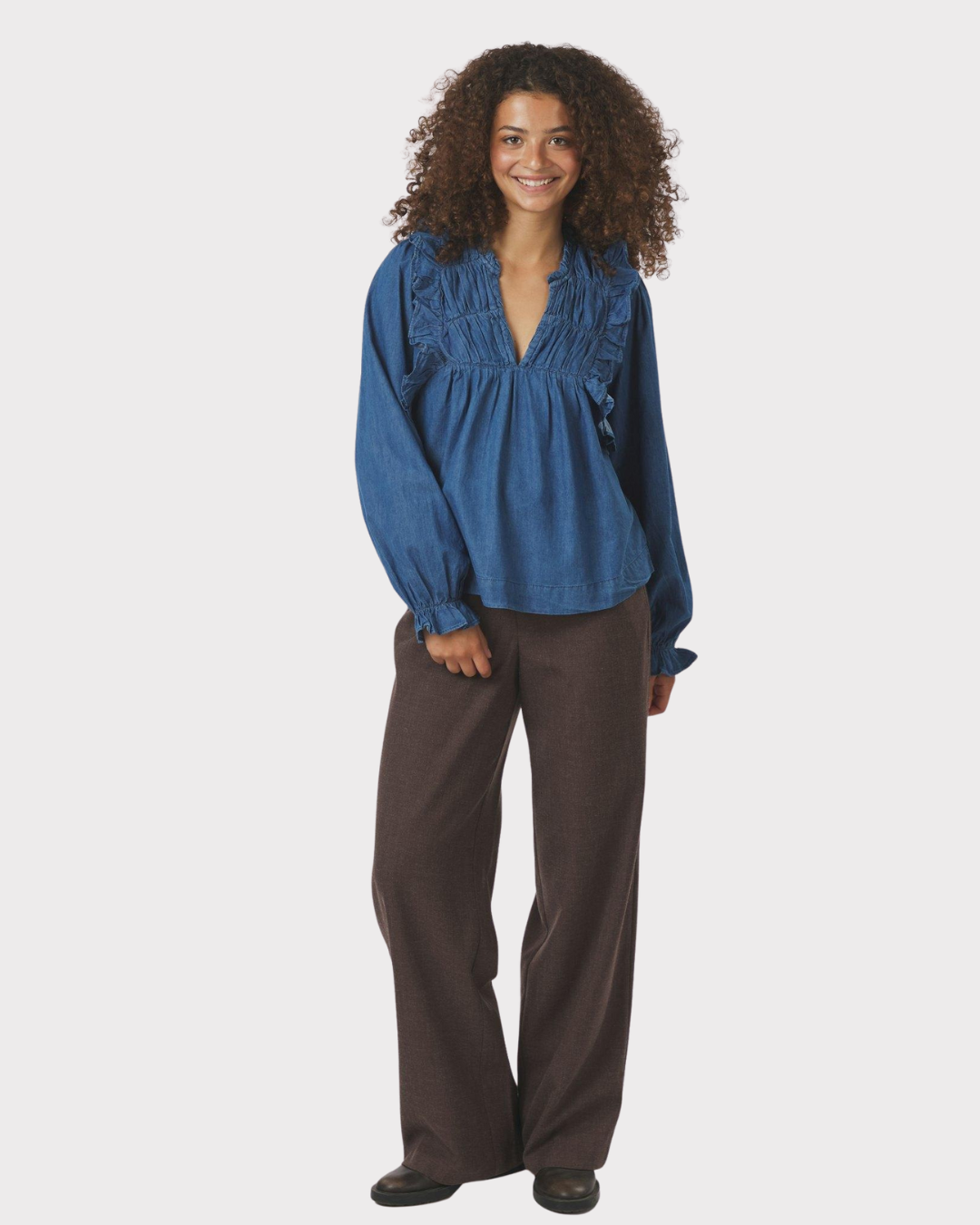 Janis Denim blouse-Overdel-Neo Noir-Aandahls