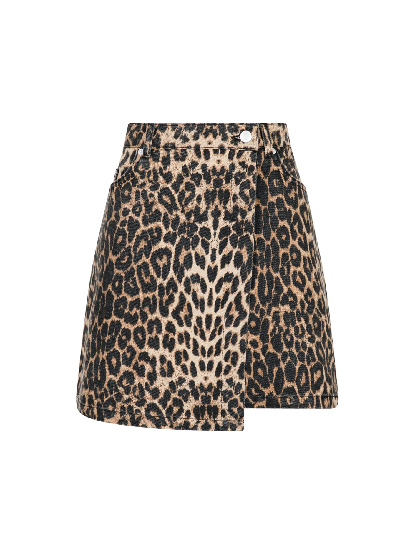 Kendra Leopard Skirt-Skjørt-Neo Noir-Aandahls