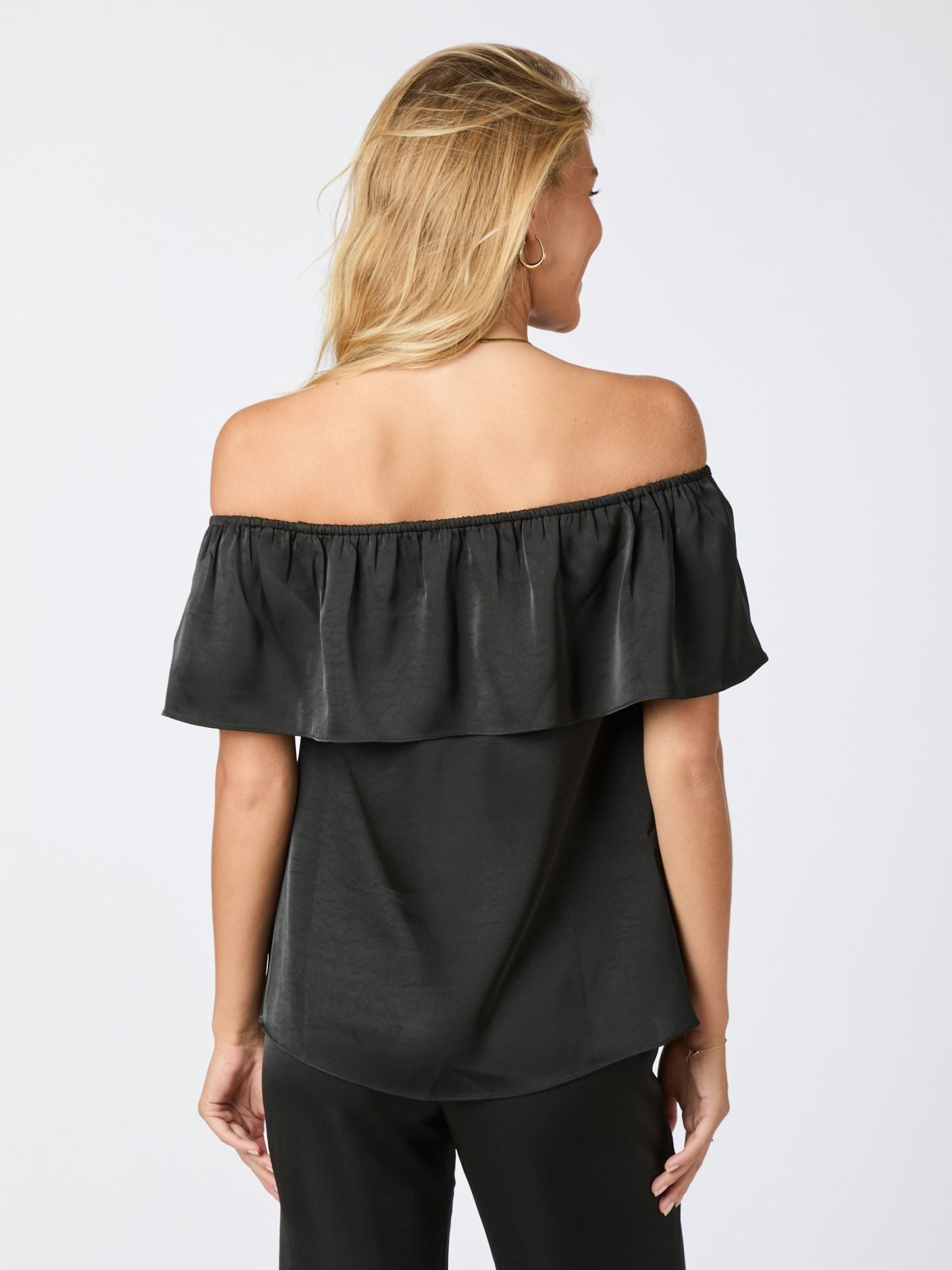 Kris Heavy Sateen Top-Topp-Neo Noir-Aandahls
