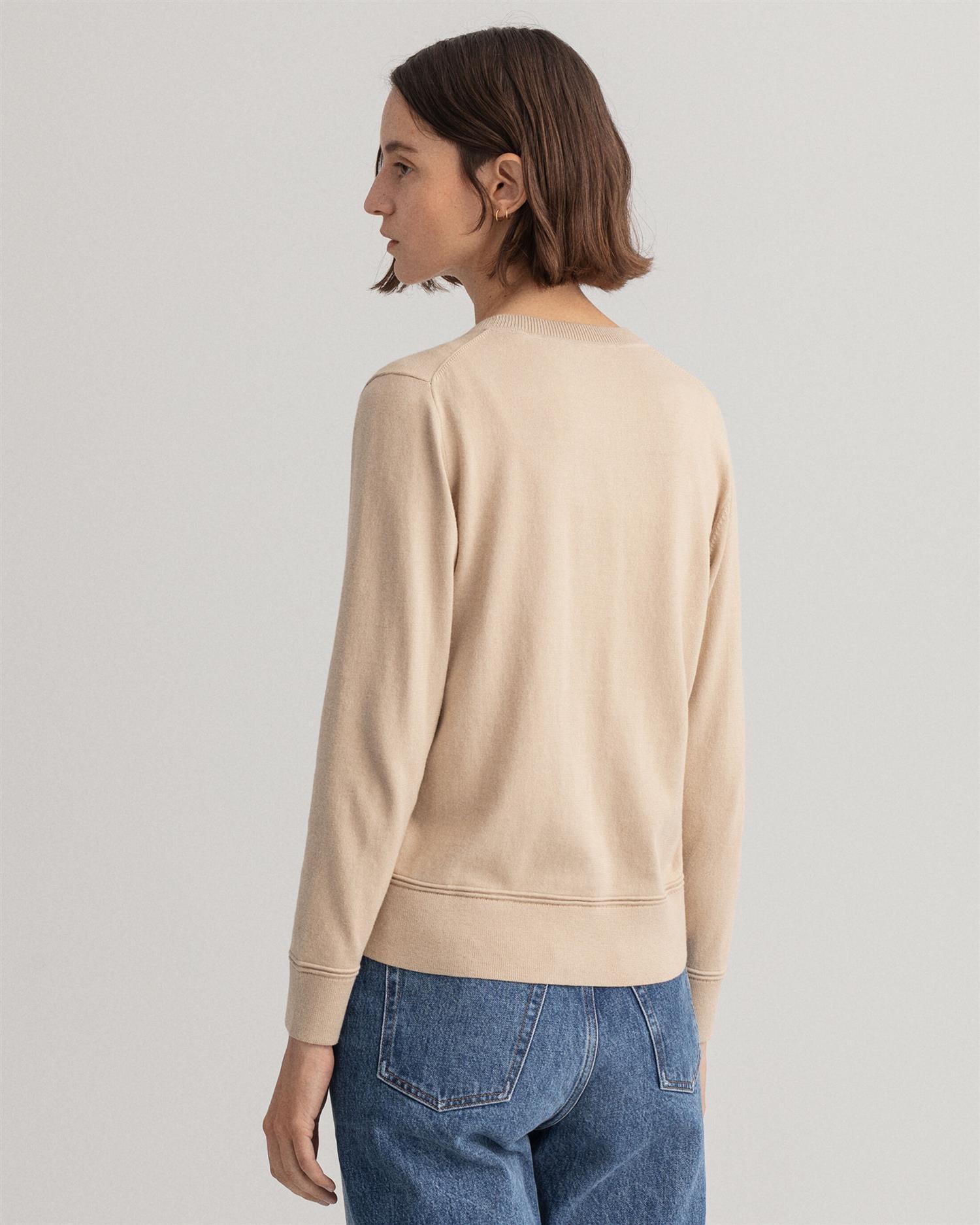 LIGHT COTTON V-CARDIGAN-Strikk-Gant-Aandahls
