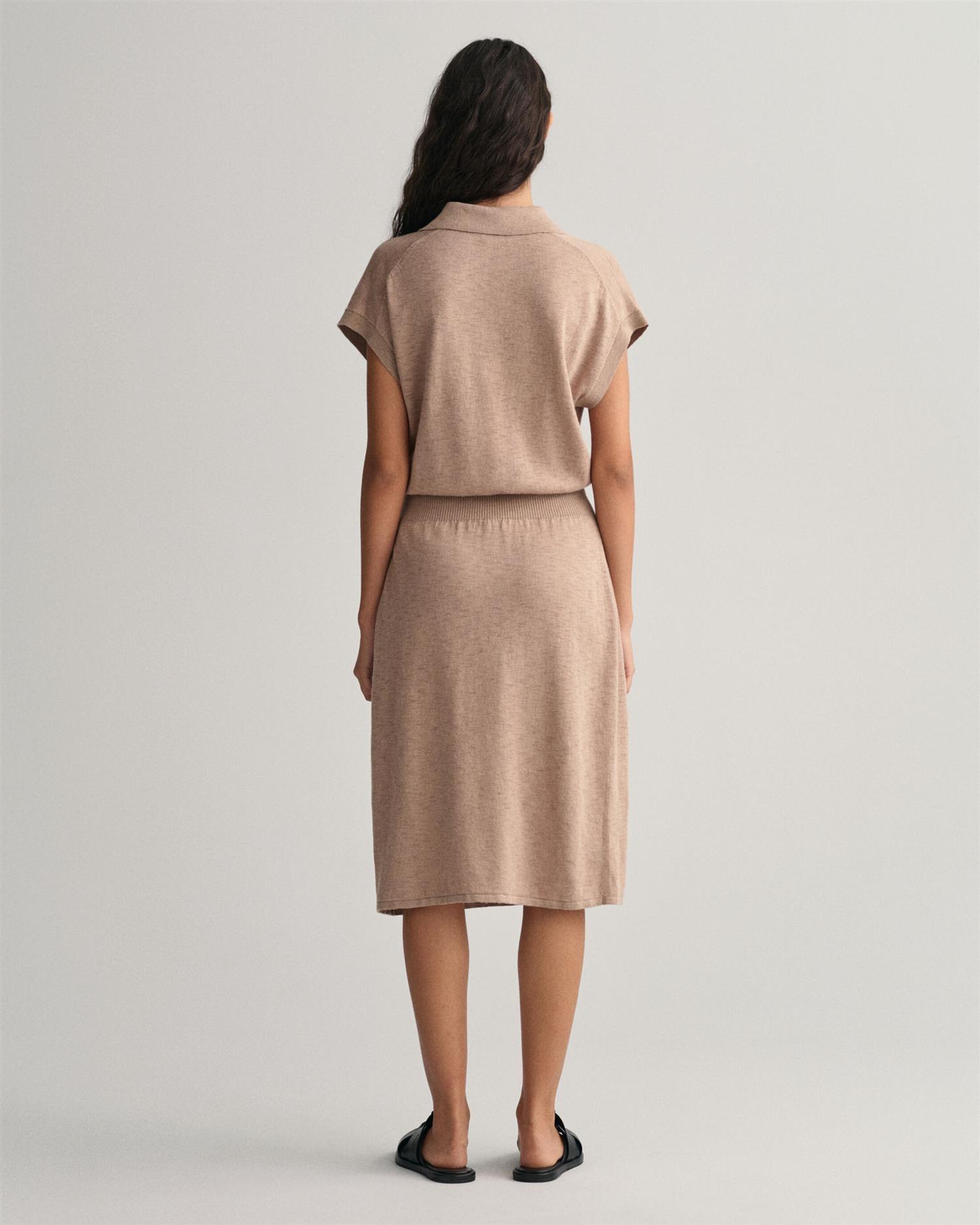LINEN-BLEND COLLAR DRESS-Kjole-Gant-Aandahls