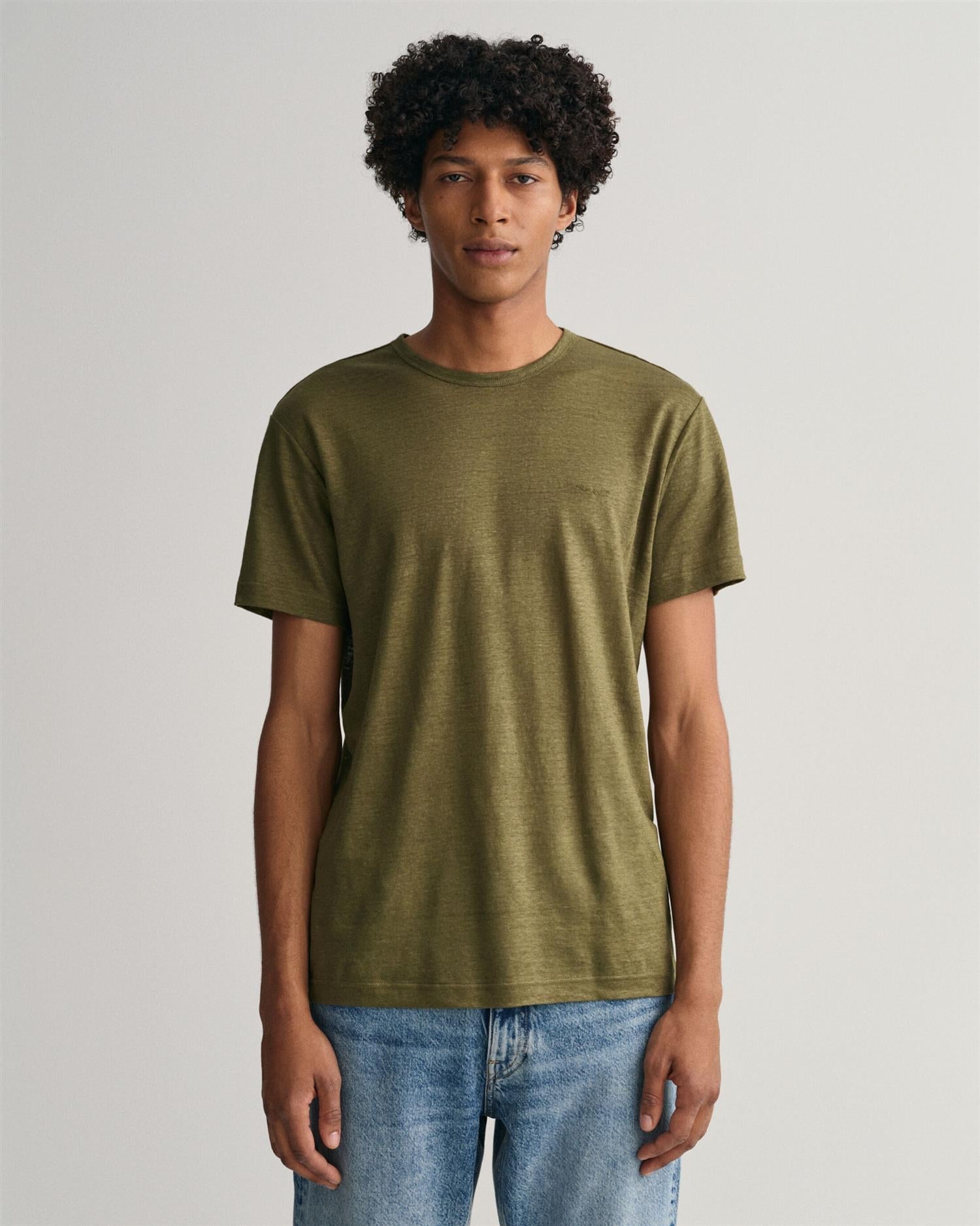 LINEN REGULAR T-SHIRT-Sweat-Gant-Aandahls