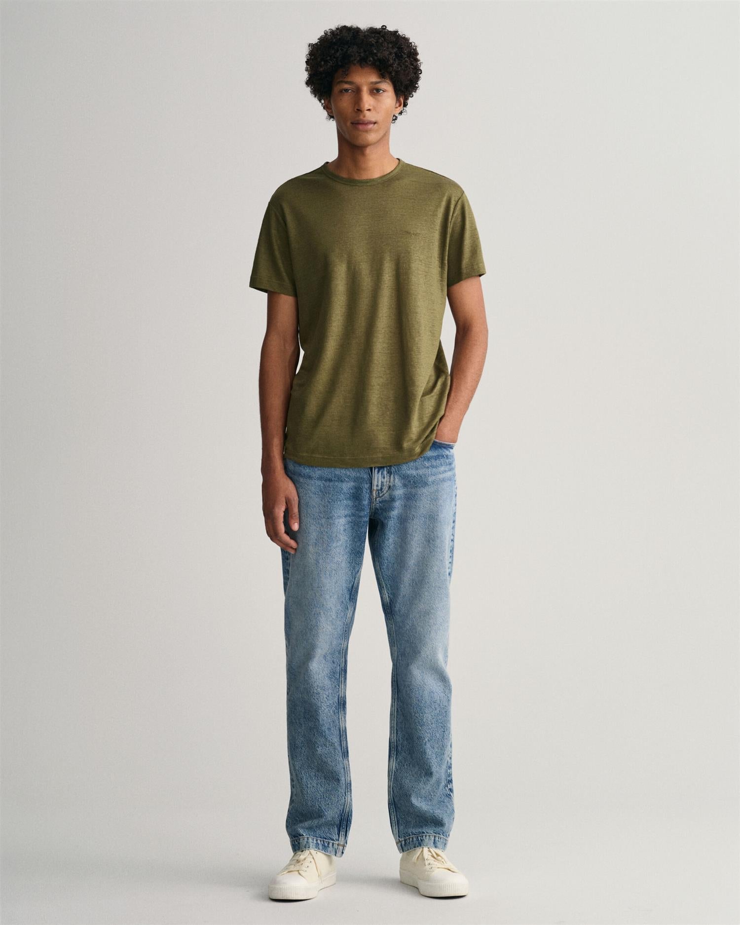 LINEN REGULAR T-SHIRT-Sweat-Gant-Aandahls