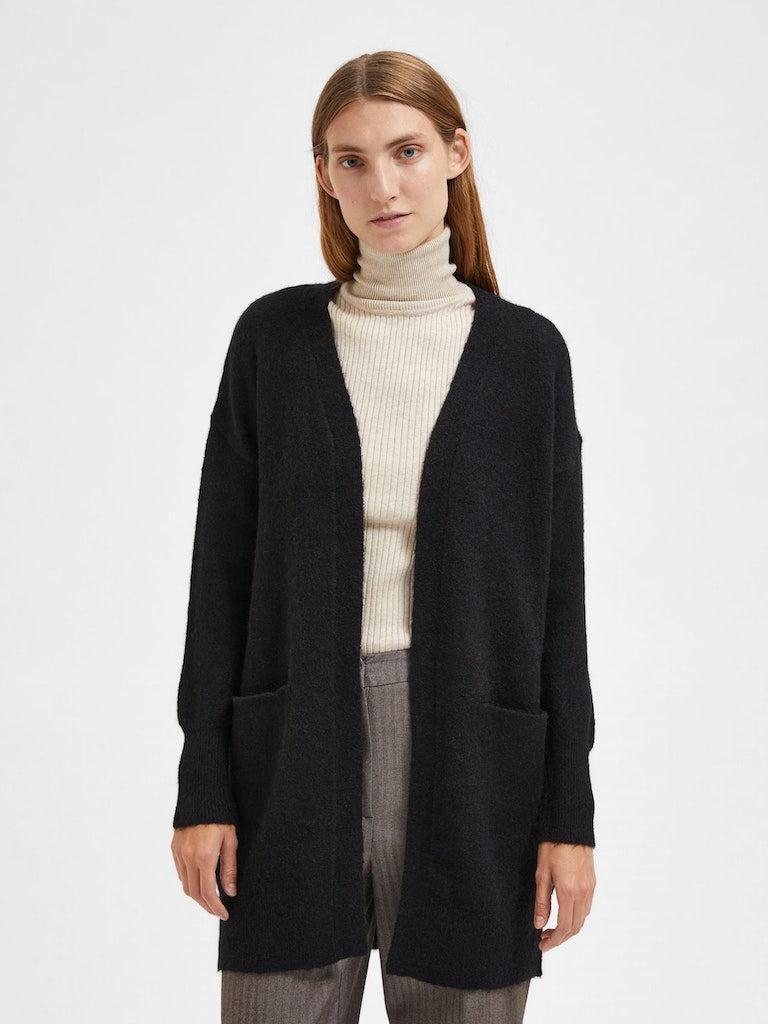 LULU NEW LS KNIT LONG-Strikk-Selected Femme-Aandahls