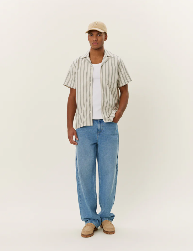 Lawson Stripe SS Shirt-Skjorte-Les Deux-Aandahls