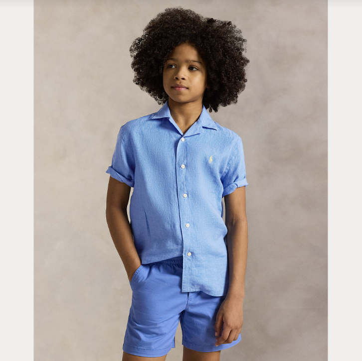 Linen Camp Shirt-Skjorte-Polo Ralph Lauren-Aandahls