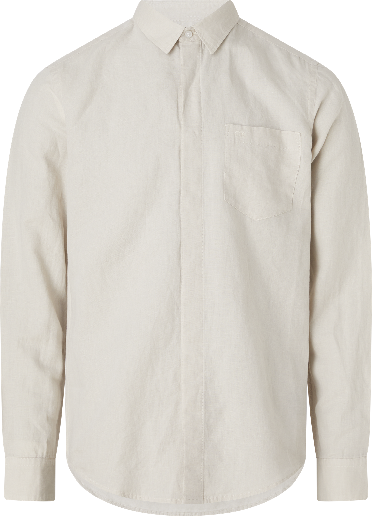 Linen Cotton Regular Shirt-Skjorte-Calvin Klein-Aandahls