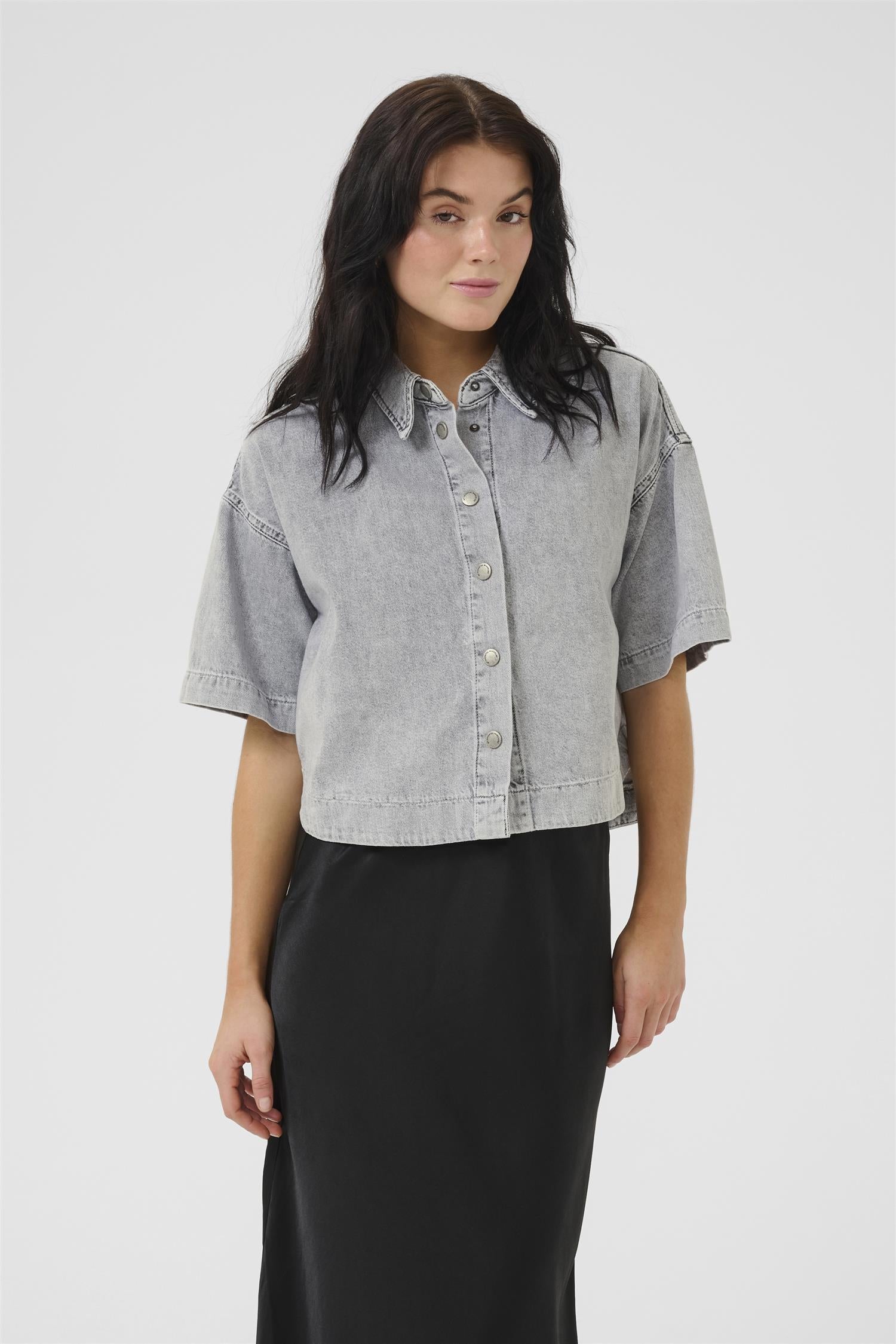 MaloMW143 Boxy Short Shirt-Skjorte-My Essential Wardrobe-Aandahls