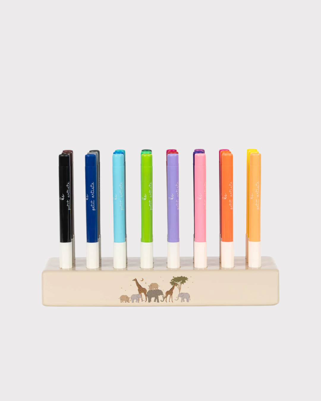 Markers in wooden block 24 pcs-Accessories-Konges Sløjd-Aandahls
