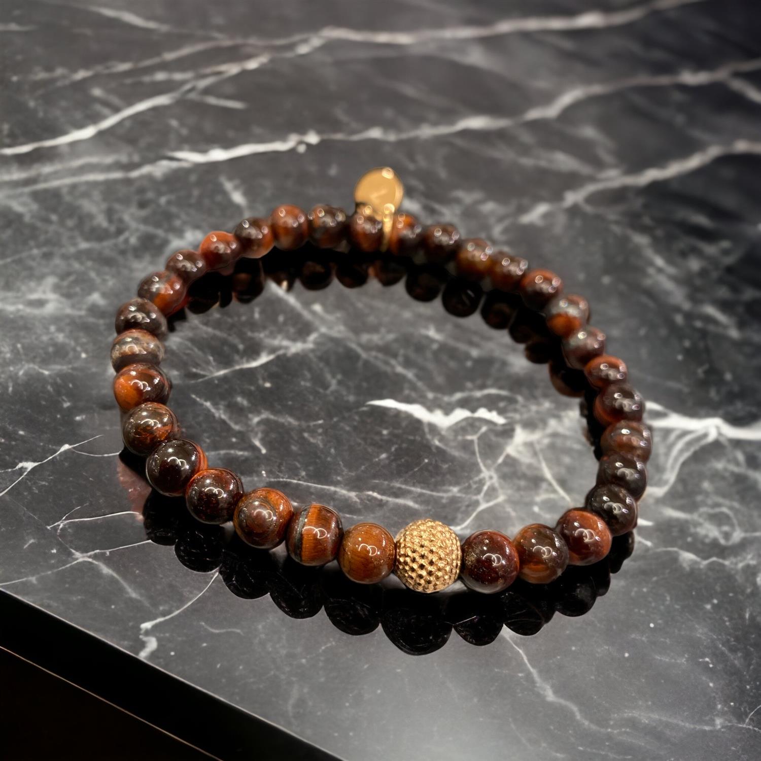 Men brace 4mm tigereye, agate-Acces-7East-Aandahls