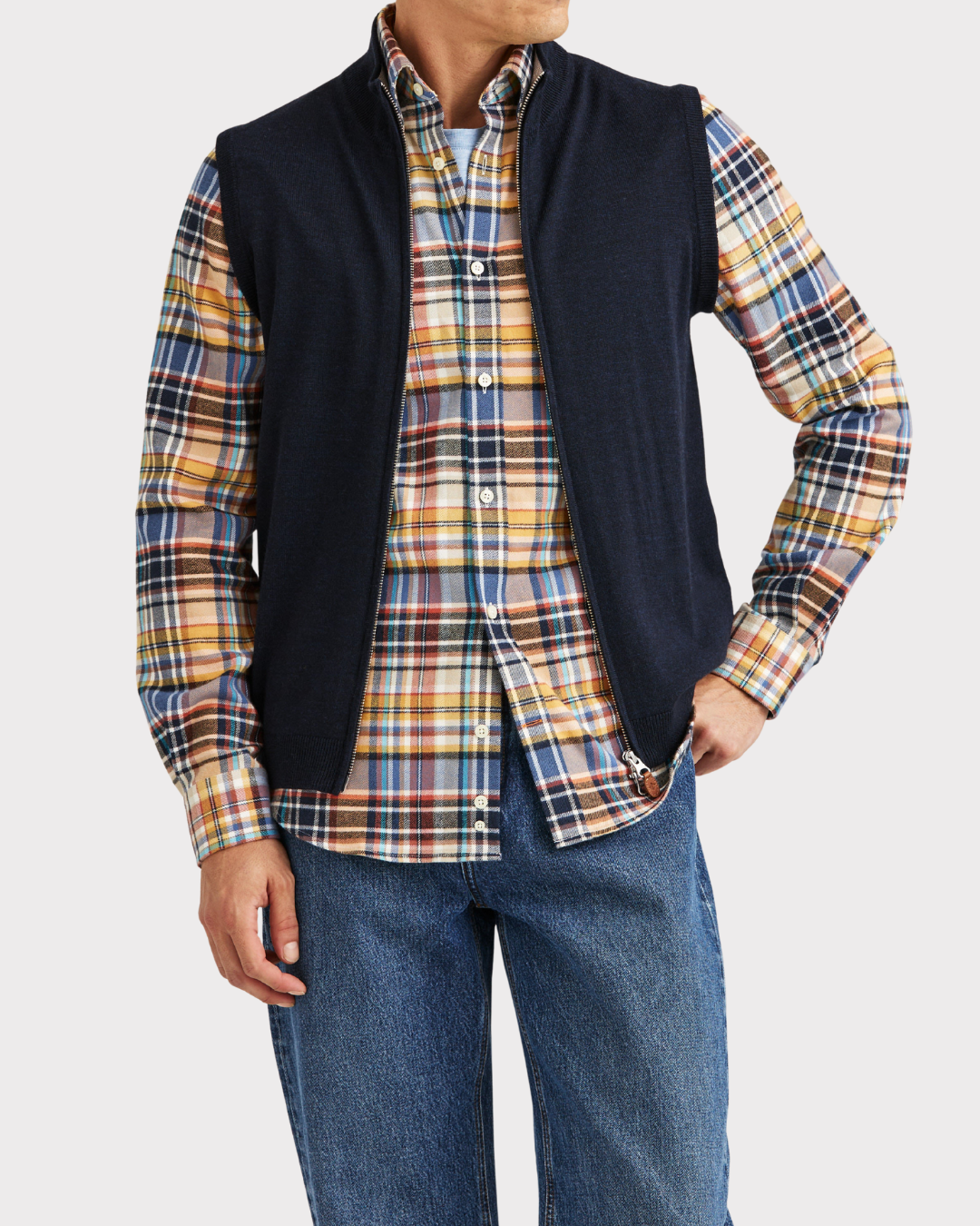 Merino zip vest-Genser-Morris-Aandahls