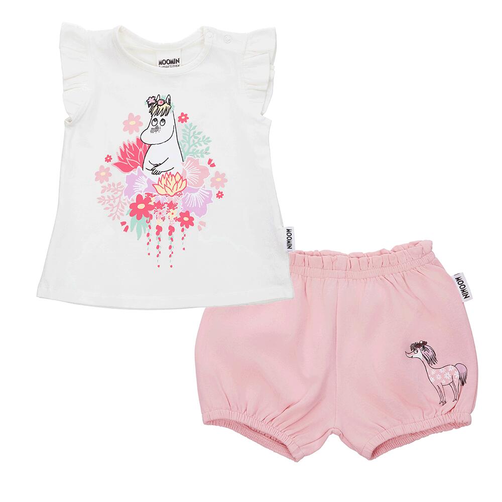 Mummi blomsterkrans shorts sett-T-shirt-Moomin-Aandahls