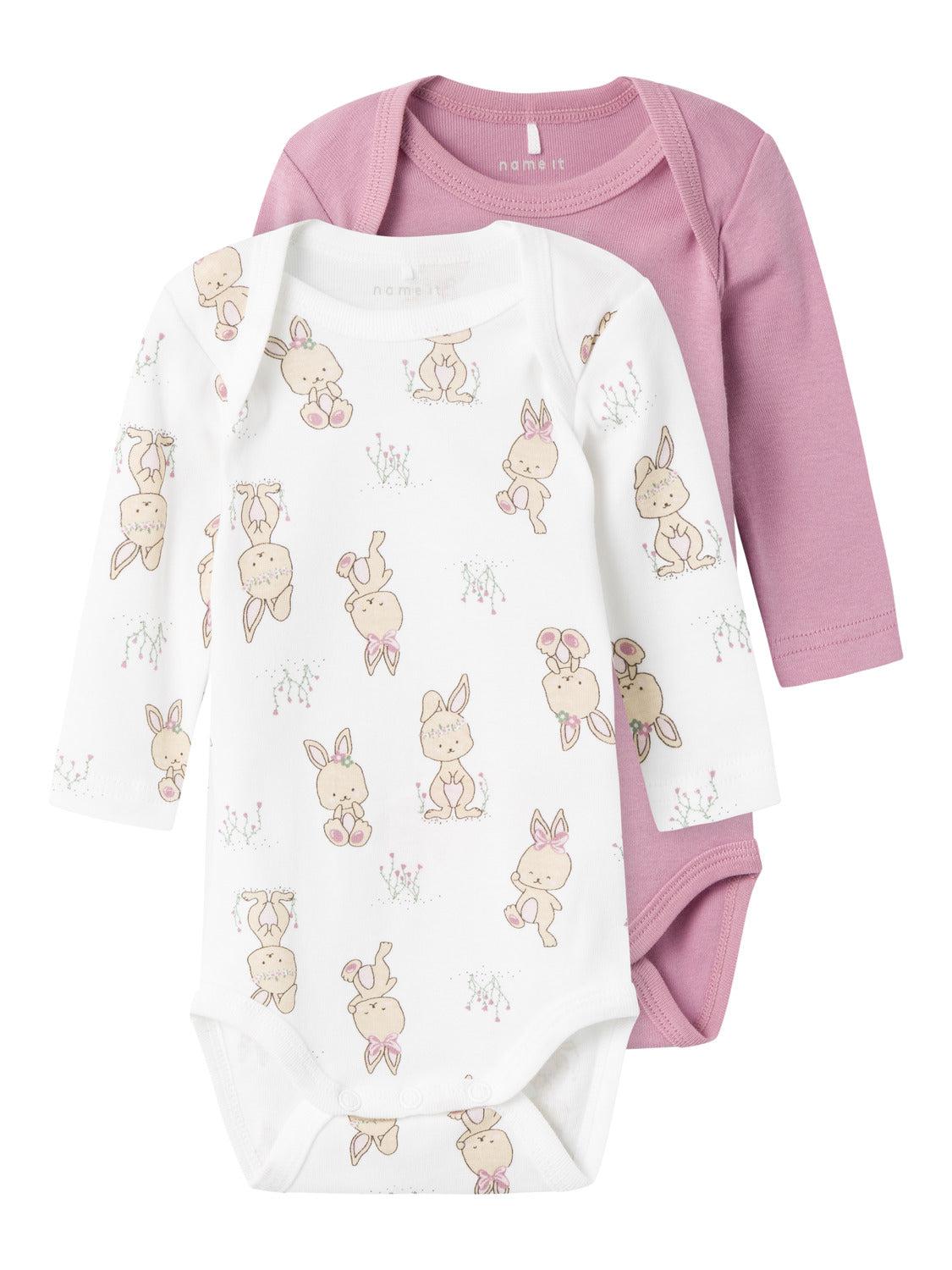 NBFBODY 2P LS ORCHID HAZE RABBIT NOOS-Undertøy-Name it-Aandahls