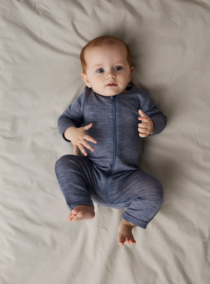 Nbmwang Wool Needle Nightsuit Solid Noos-Ull-Name it-Aandahls