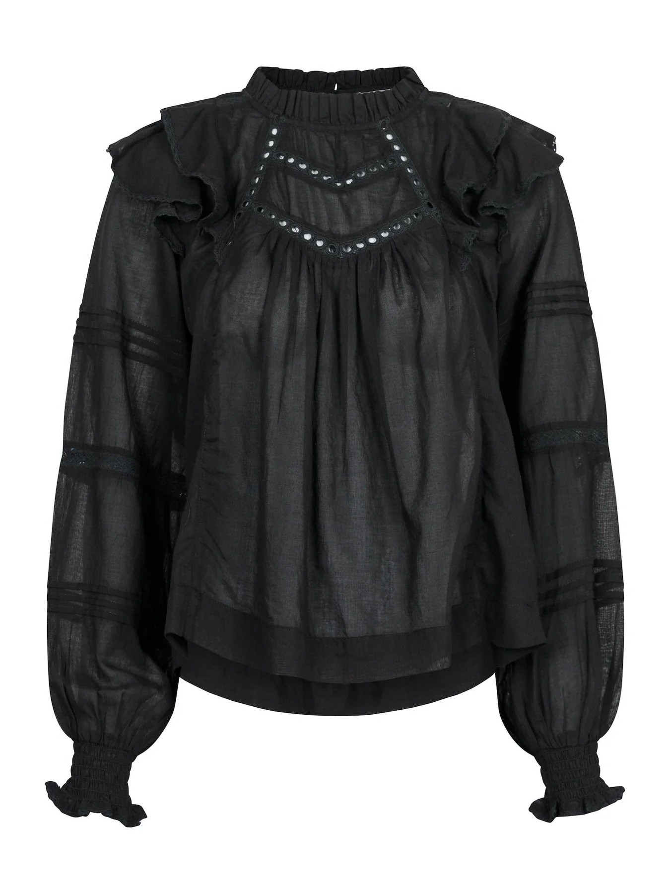 Neo Noir Simkie Voile Blouse-Bluser-Neo Noir-Aandahls