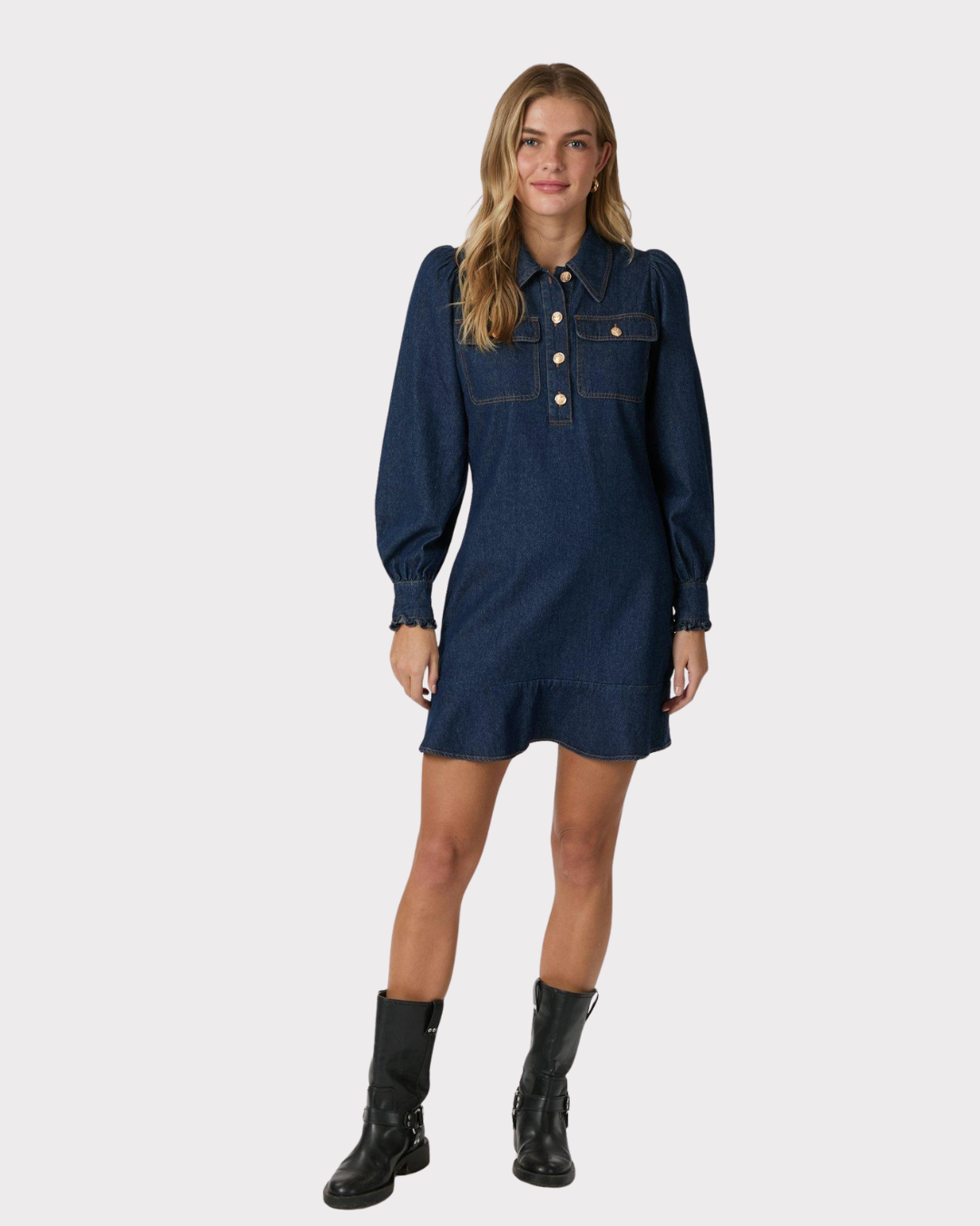 Nikko Denim dress-Kjole-Neo Noir-Aandahls