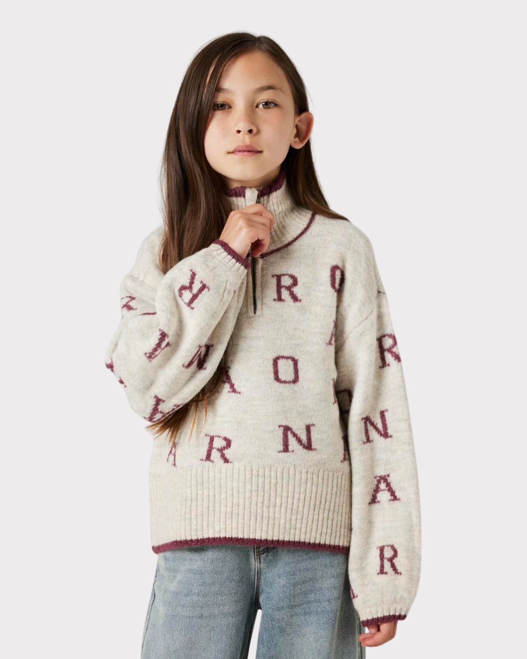 Nkfneifya Ls Oversize Knit W Zip-Genser-Name it-Aandahls