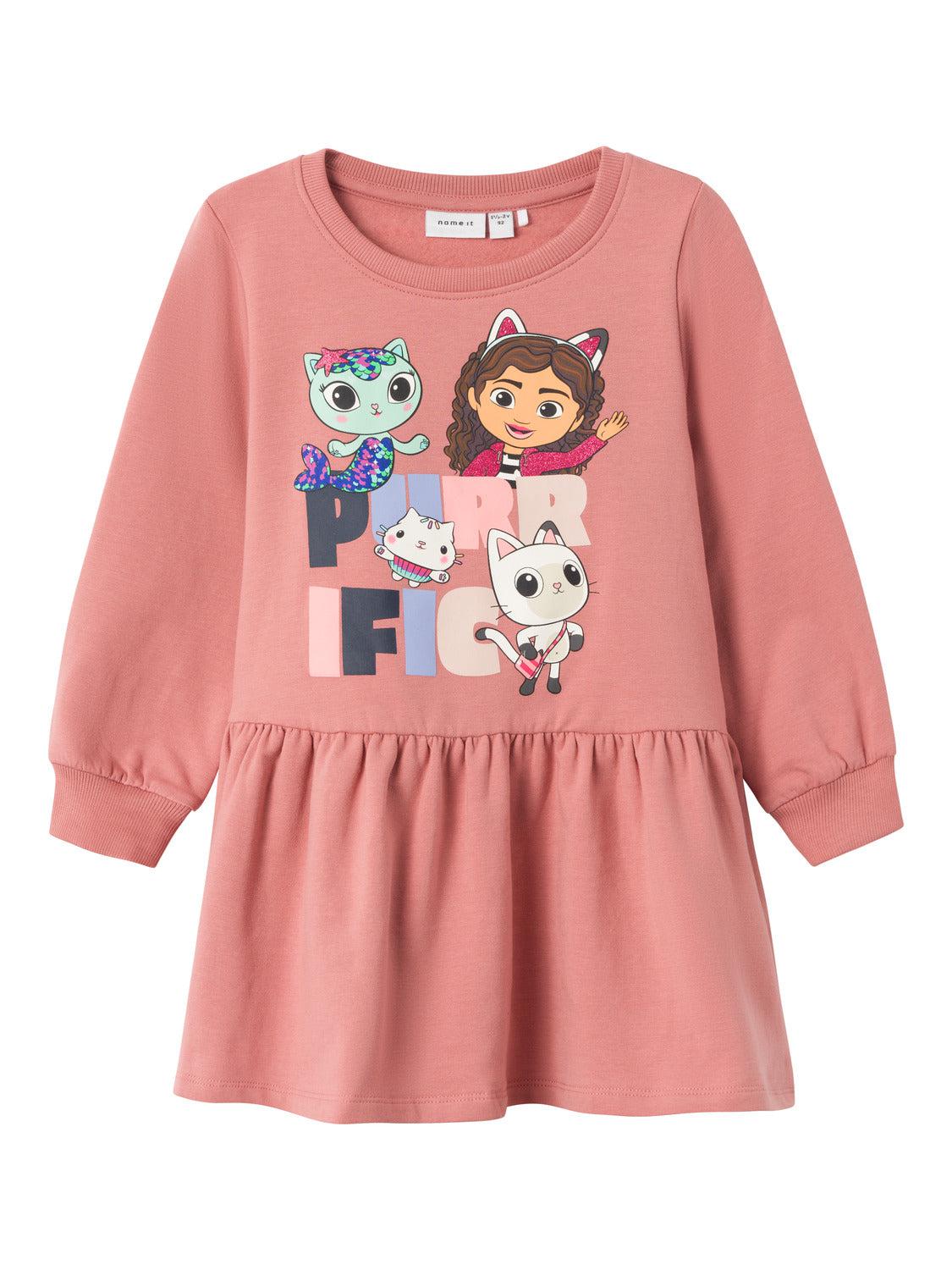 NmfDidi gabby sweat dress bru vde-Kjole-Name it-Aandahls