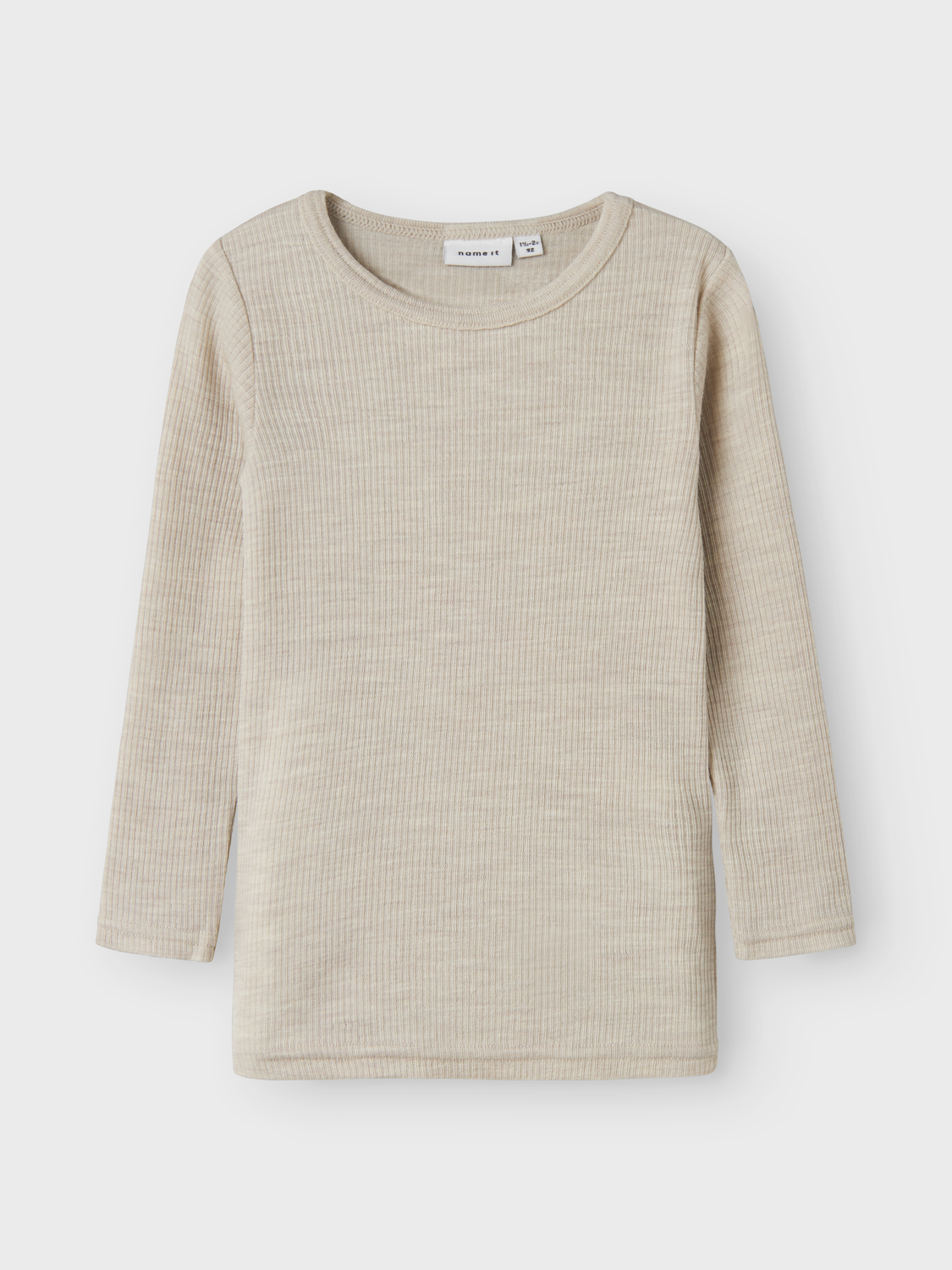 Nmnwax Wool Rib Ls Top Noos-Ull-Name it-Aandahls