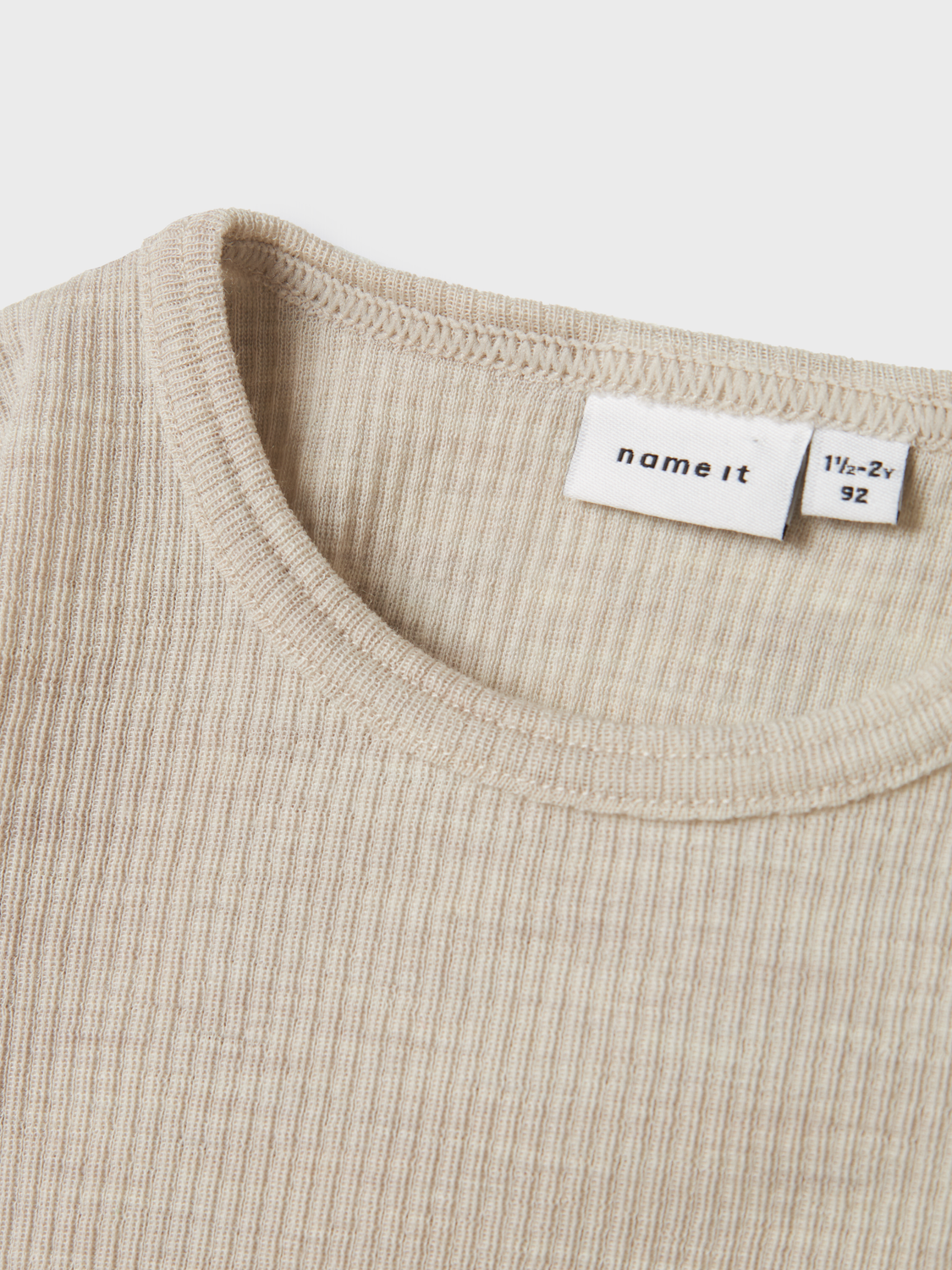 Nmnwax Wool Rib Ls Top Noos-Ull-Name it-Aandahls
