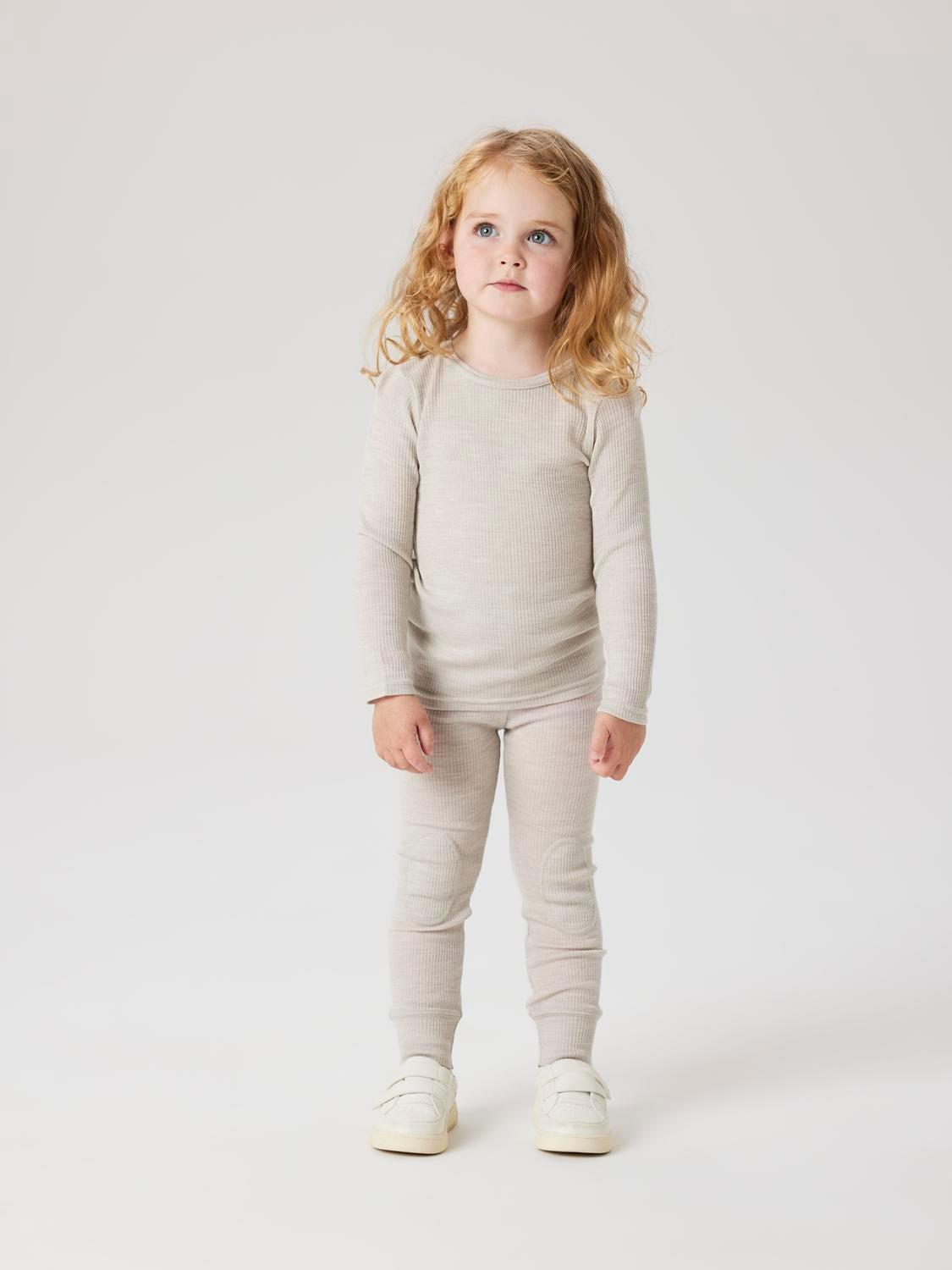Nmnwax Wool Rib Ls Top Noos-Ull-Name it-Aandahls
