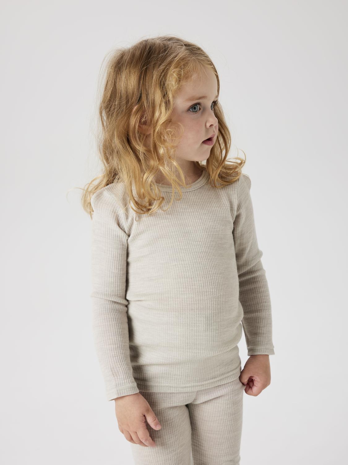 Nmnwax Wool Rib Ls Top Noos-Ull-Name it-Aandahls