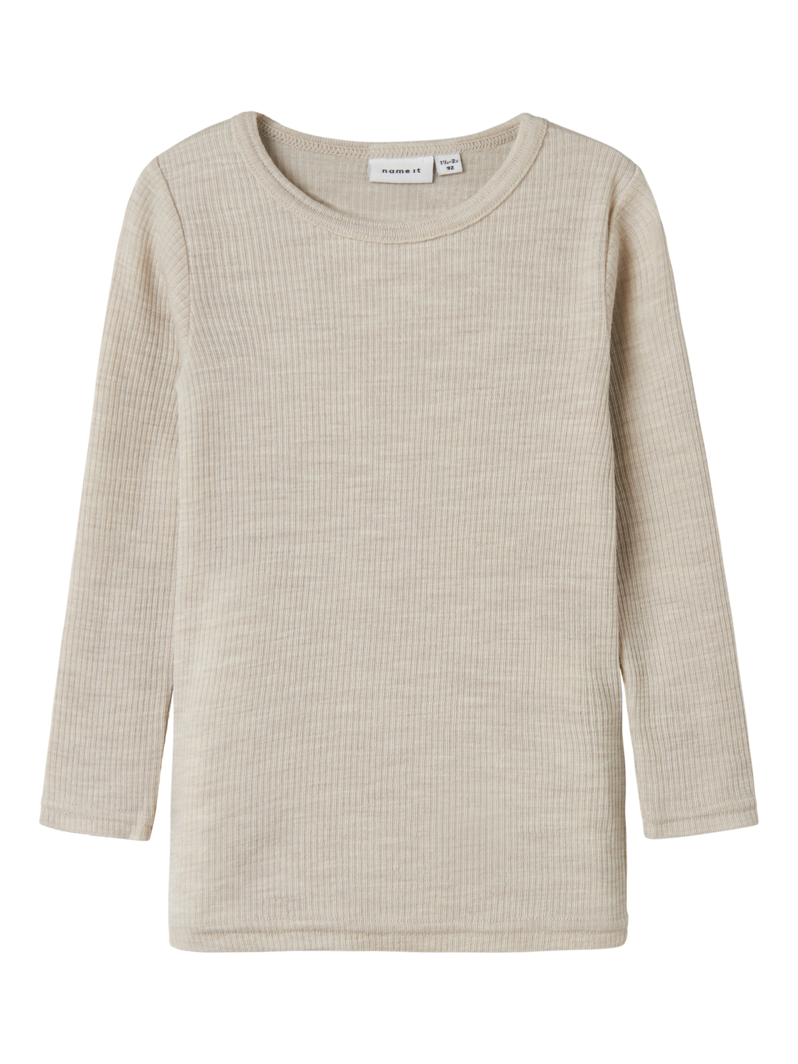 Nmnwax Wool Rib Ls Top Noos-Ull-Name it-Aandahls