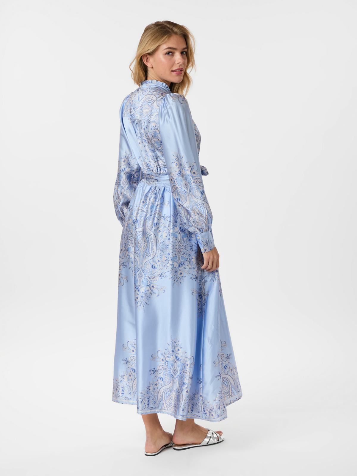 Nova Paisley Border Dress-Kjole-Neo Noir-Aandahls