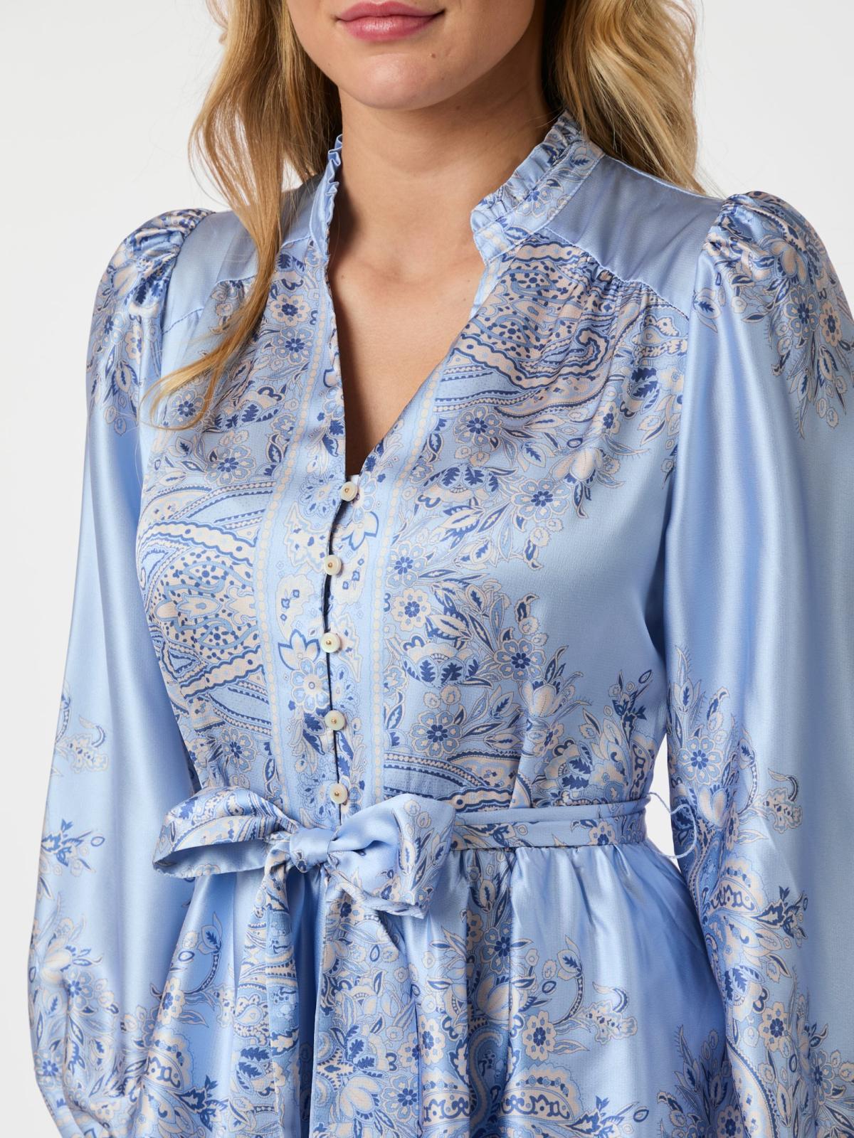 Nova Paisley Border Dress-Kjole-Neo Noir-Aandahls