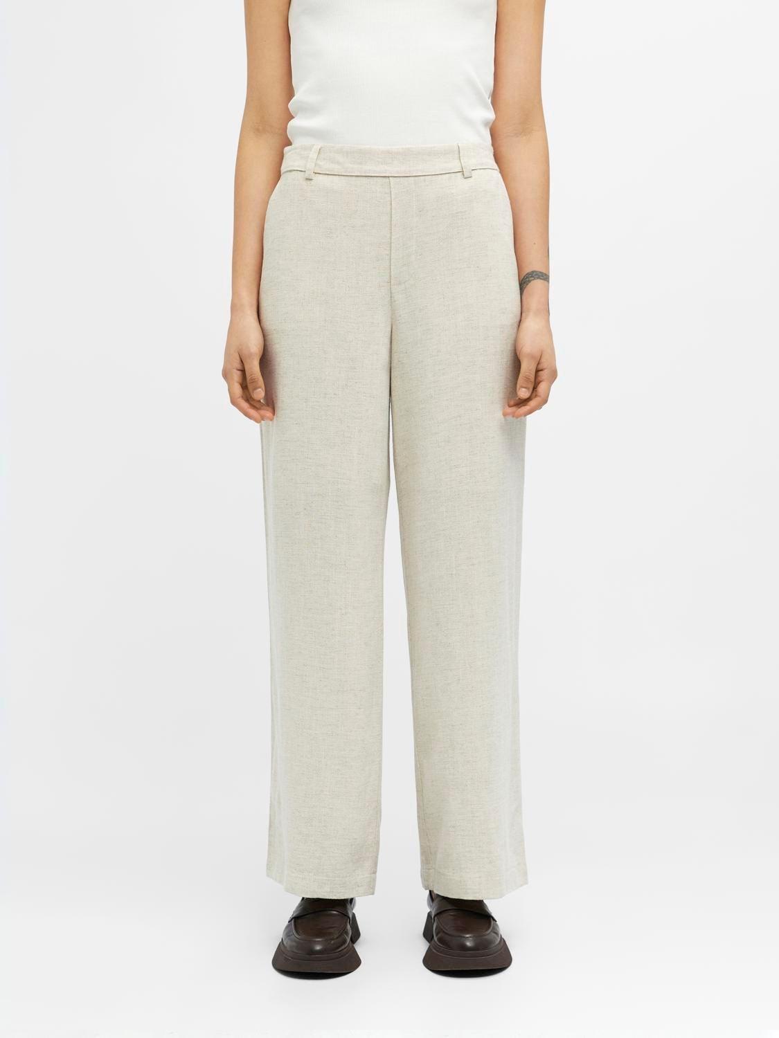 OBJSANNE ALINE WIDE PANT NOOS-Bukser-Object Collectors Item-Aandahls