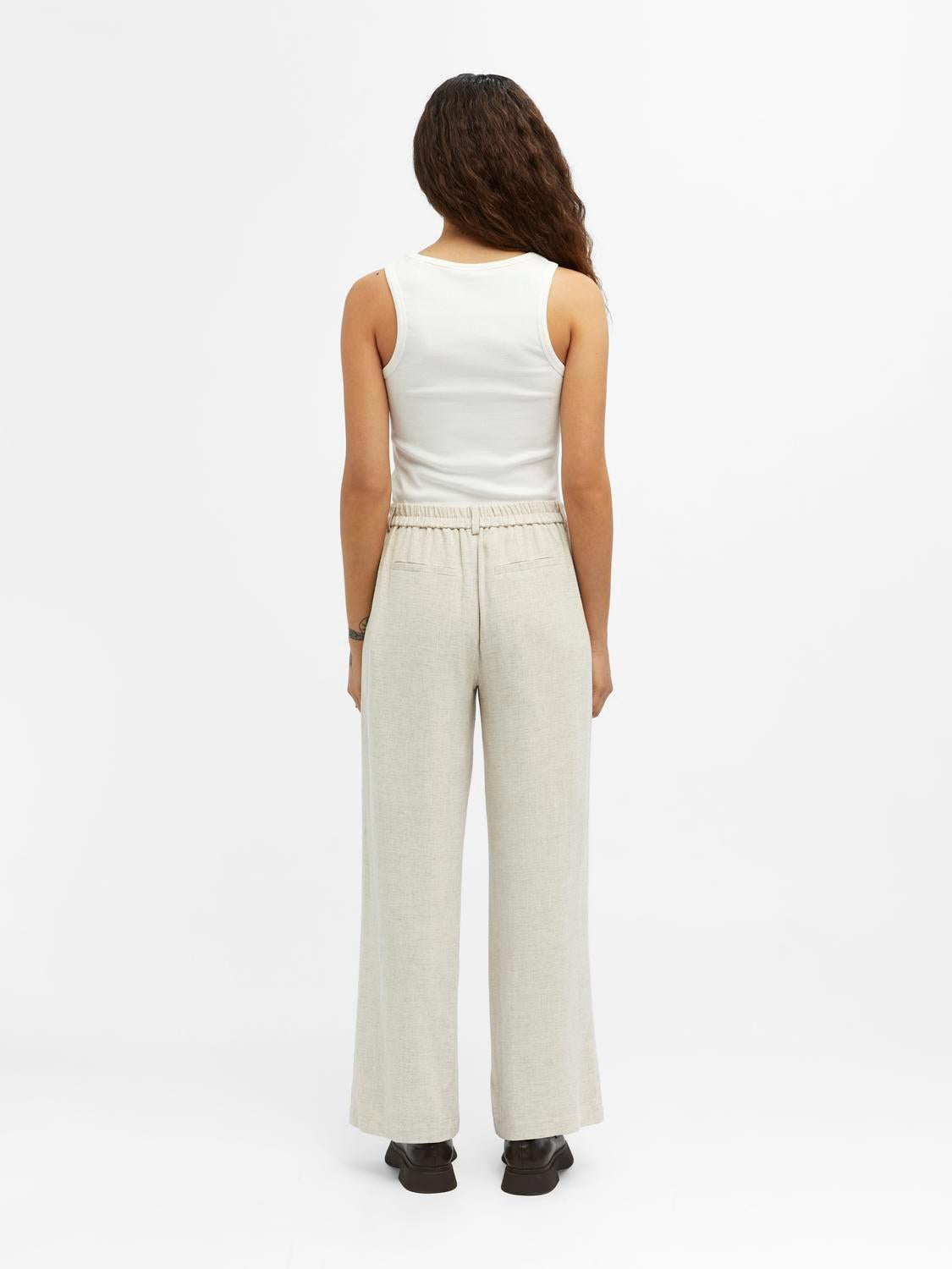 OBJSANNE ALINE WIDE PANT NOOS-Bukser-Object Collectors Item-Aandahls