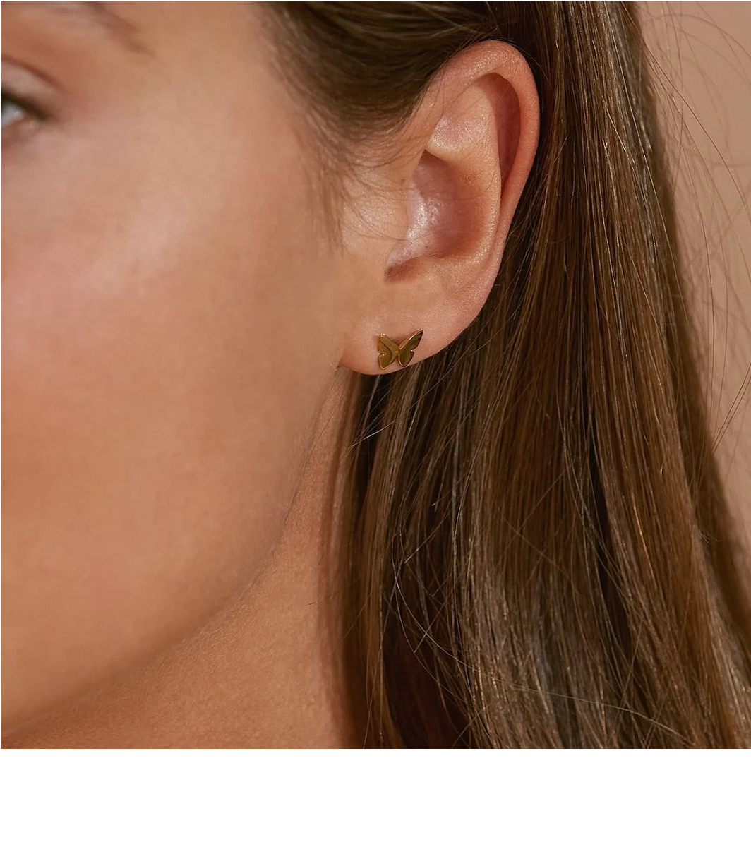 Papillon Studs Gold-Smykke-Edblad-Aandahls