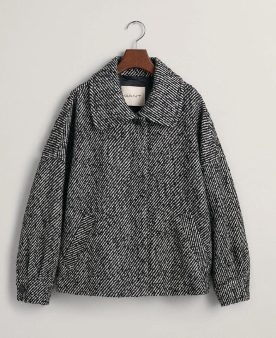 Pattern Cropped Wool jacked-Jakke-Gant-Aandahls
