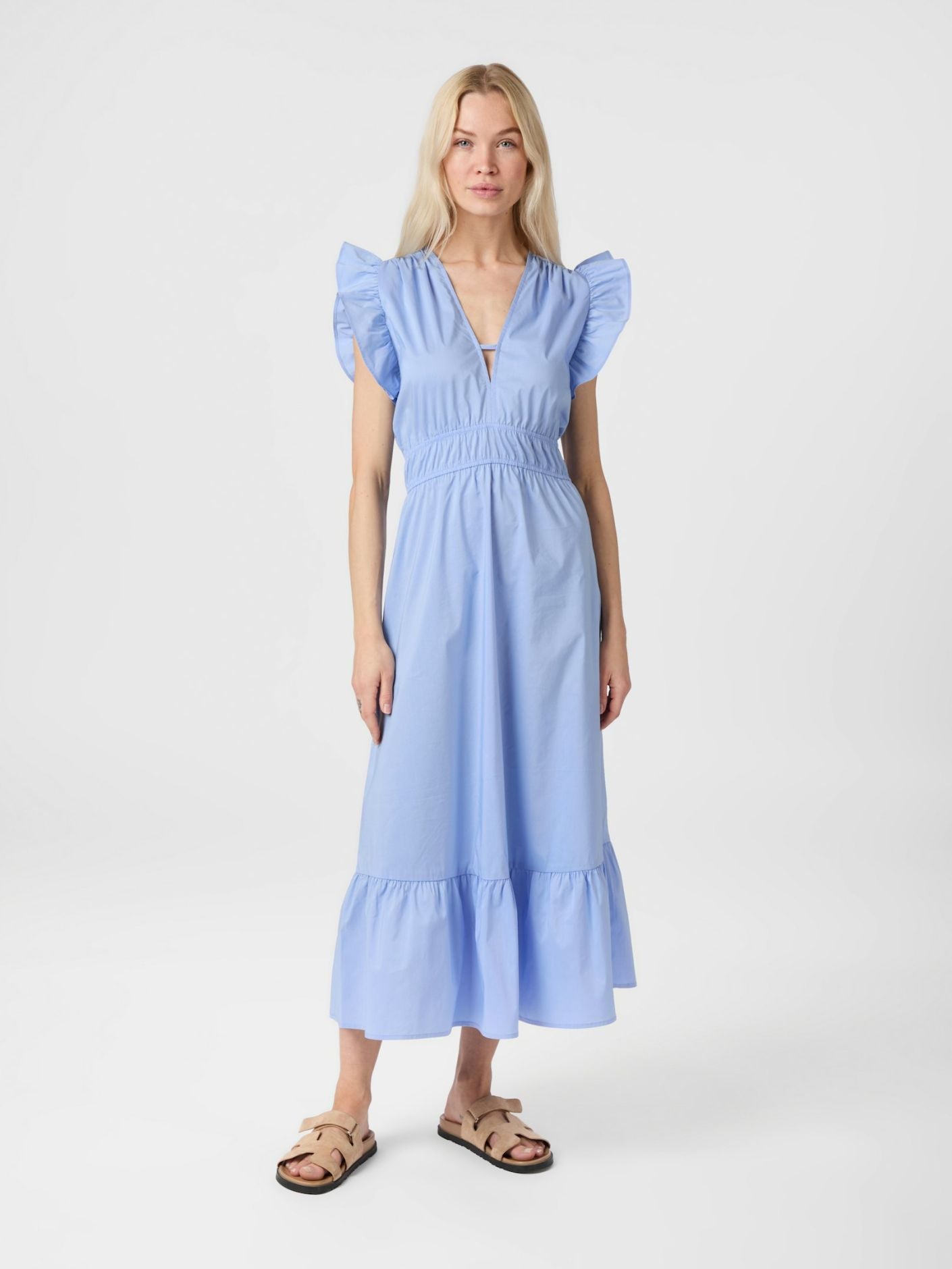 Pollana Poplin Dress-Kjole-Neo Noir-Aandahls