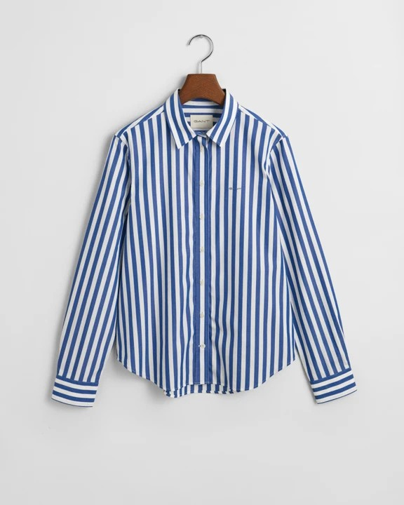 Poplin wide striped shirt-Skjorte-Gant-Aandahls