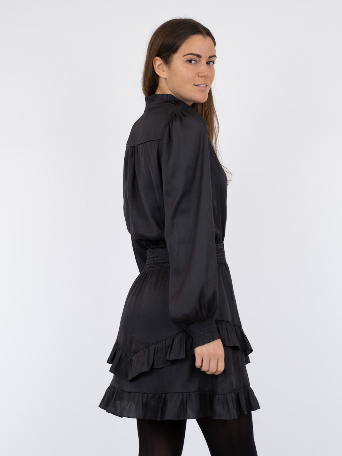 Porto Satin Dress-Kjole-Neo Noir-Aandahls