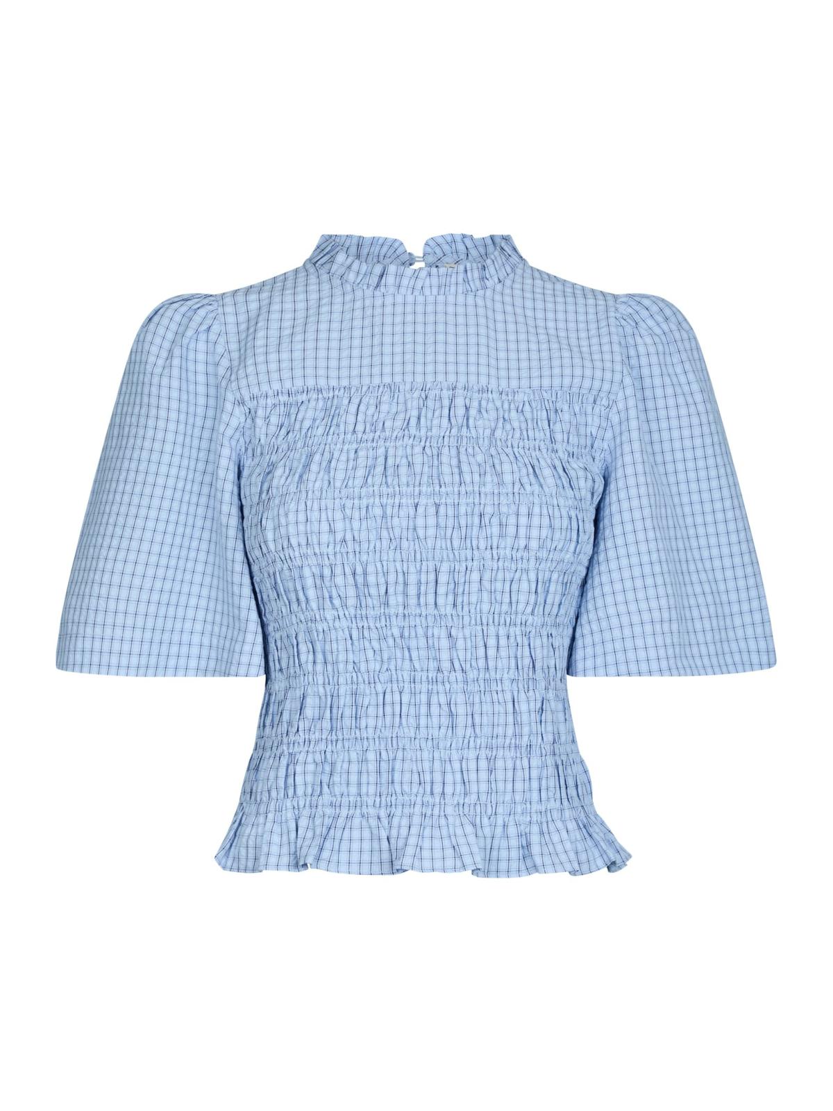 Possini Check Smock Blouse-Topp-Neo Noir-Aandahls