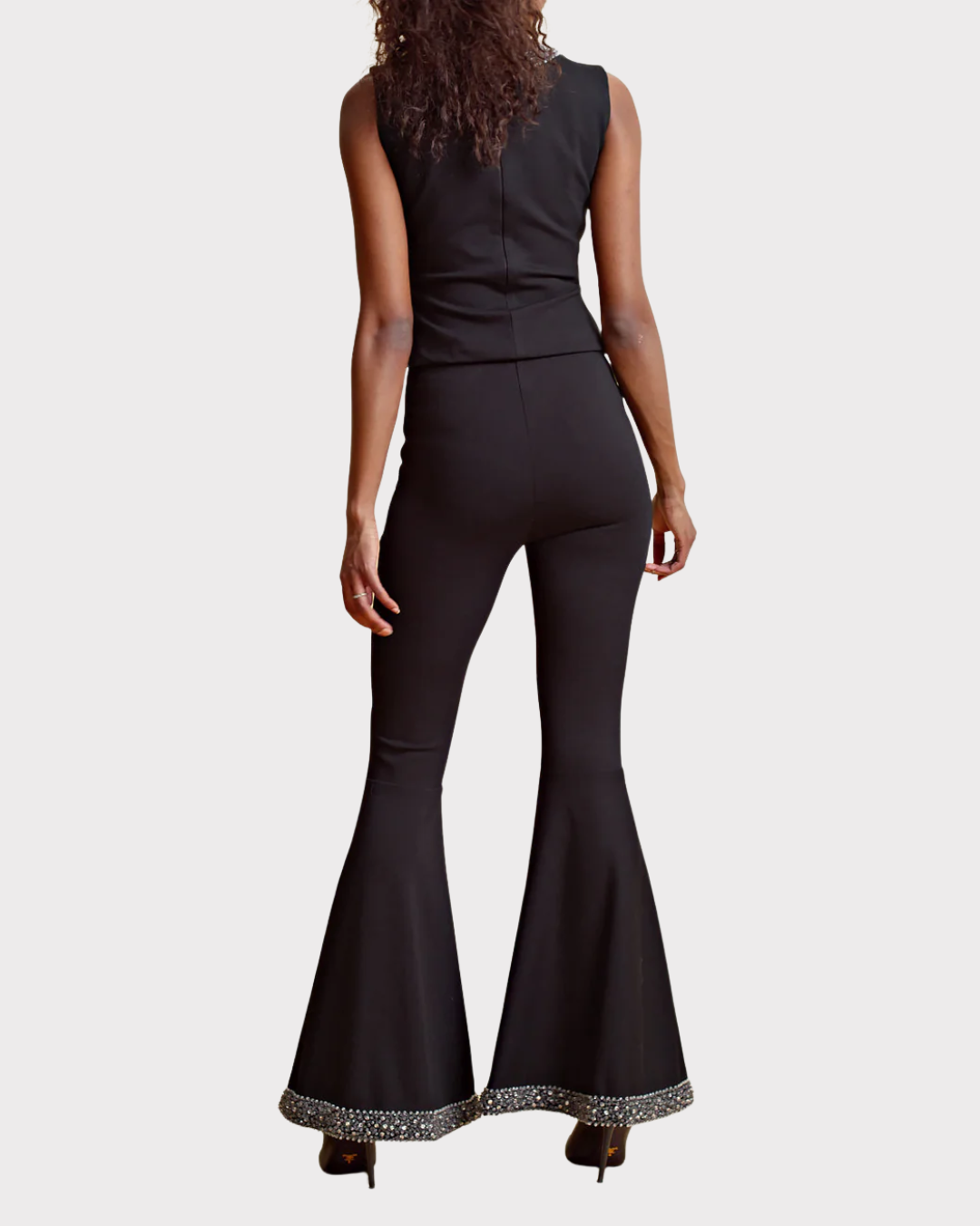 Punto Bling Flared Trousers-Bukse-ByTimo-Aandahls