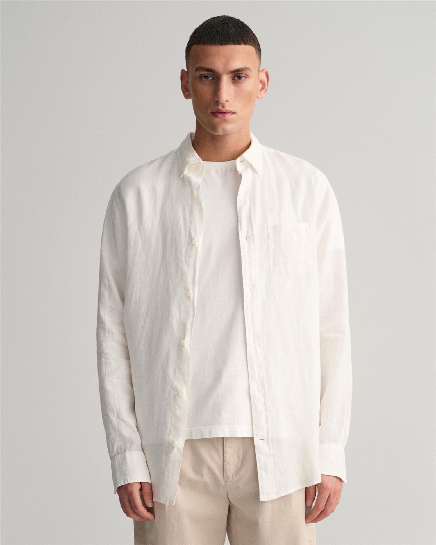 REG LINEN SHIRT-Skjorter-Gant-Aandahls