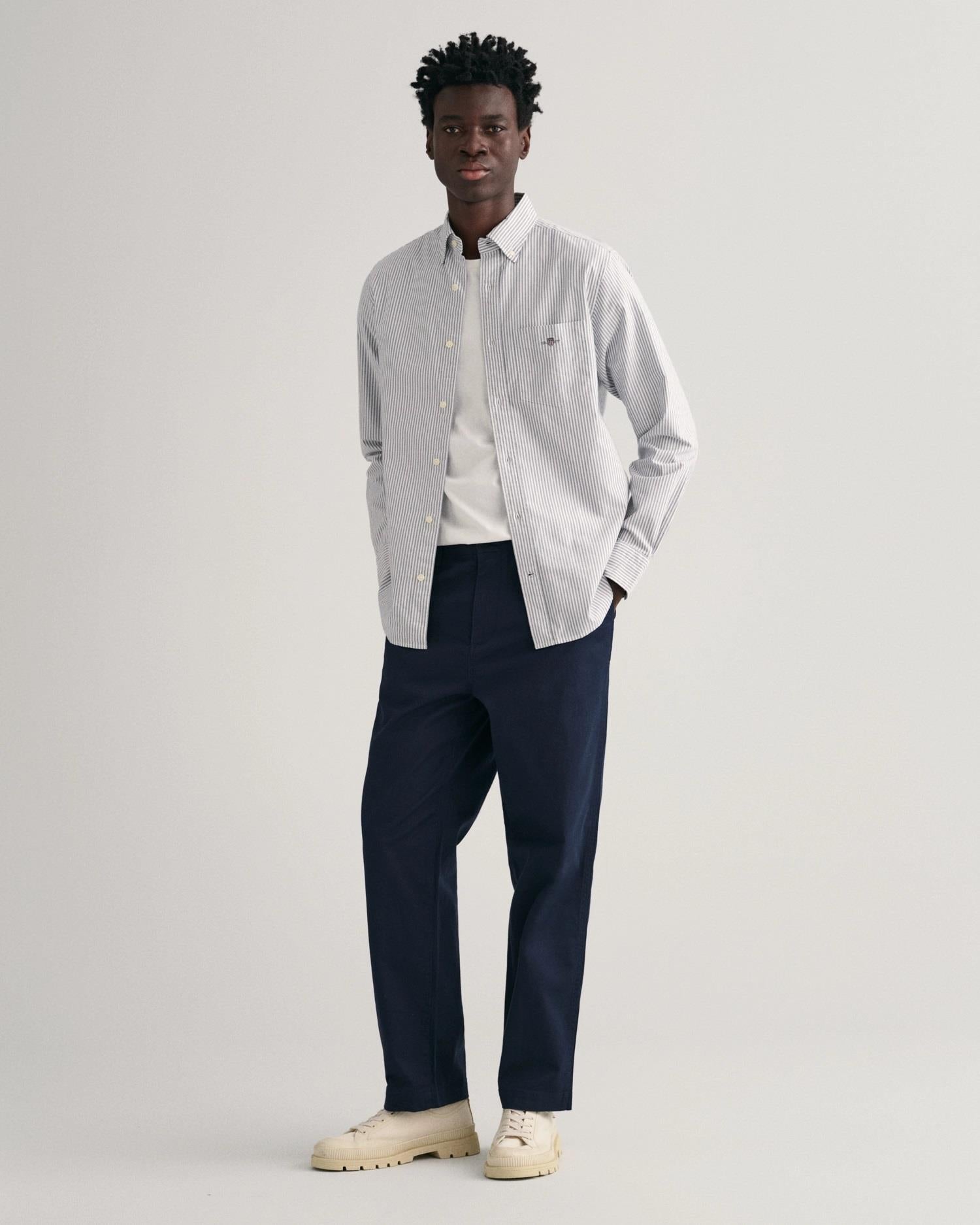 REG OXFORD BANKER STRIPE SHIRT-Skjorter-Gant-Aandahls