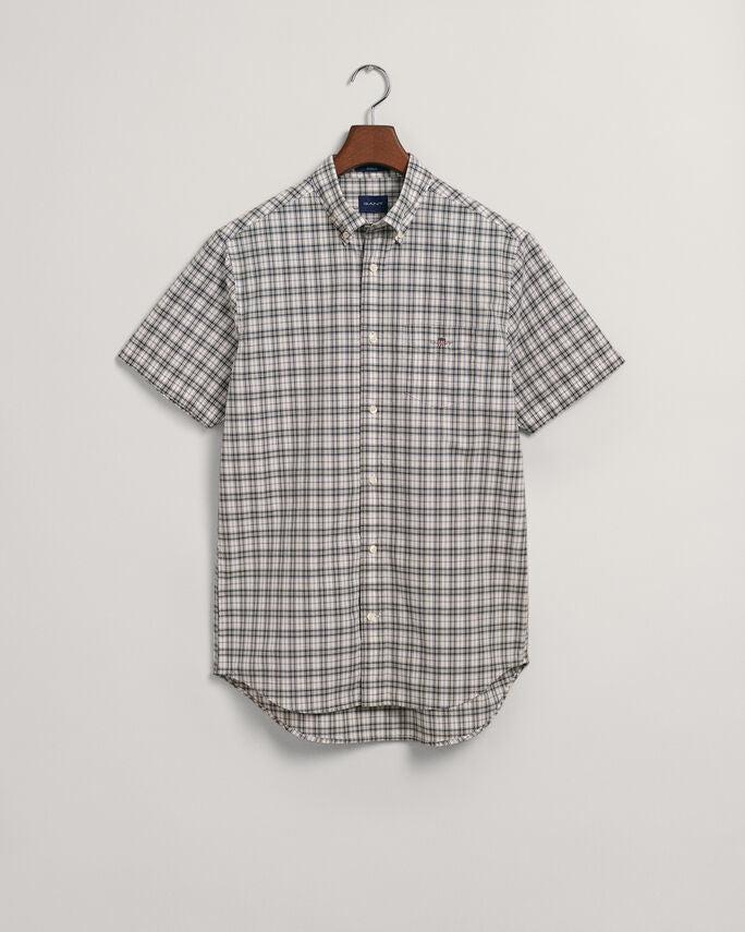 REG POPLIN MICRO CHECK SS SHIRT-Skjorter-Gant-Aandahls