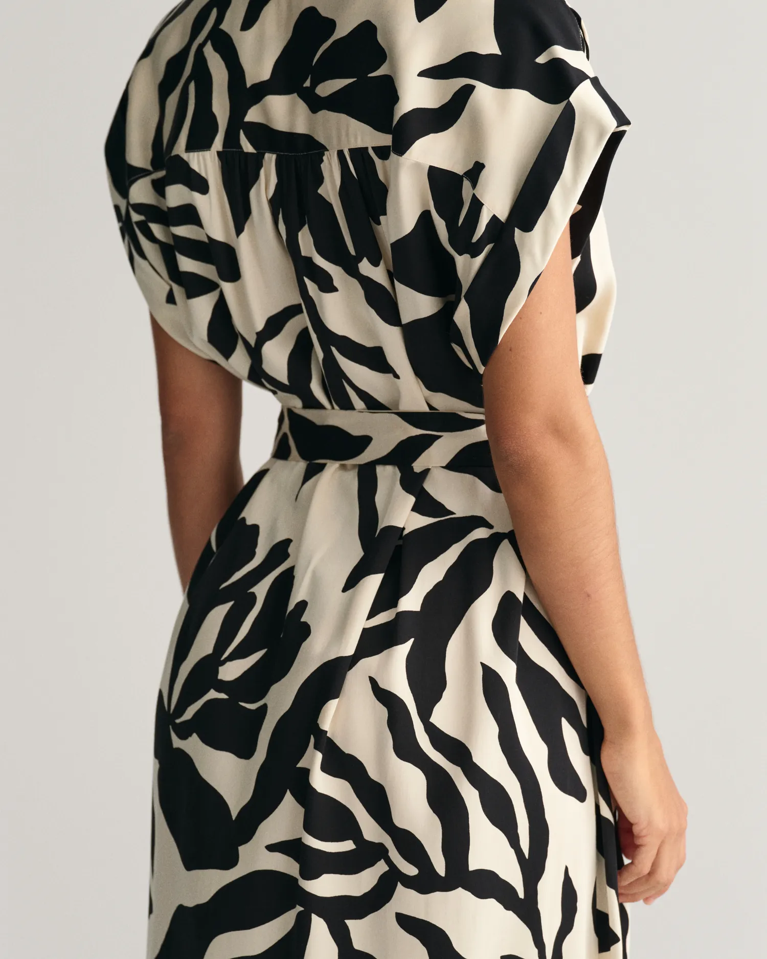 RELpalm print ss dress-Kjole-Gant-Aandahls