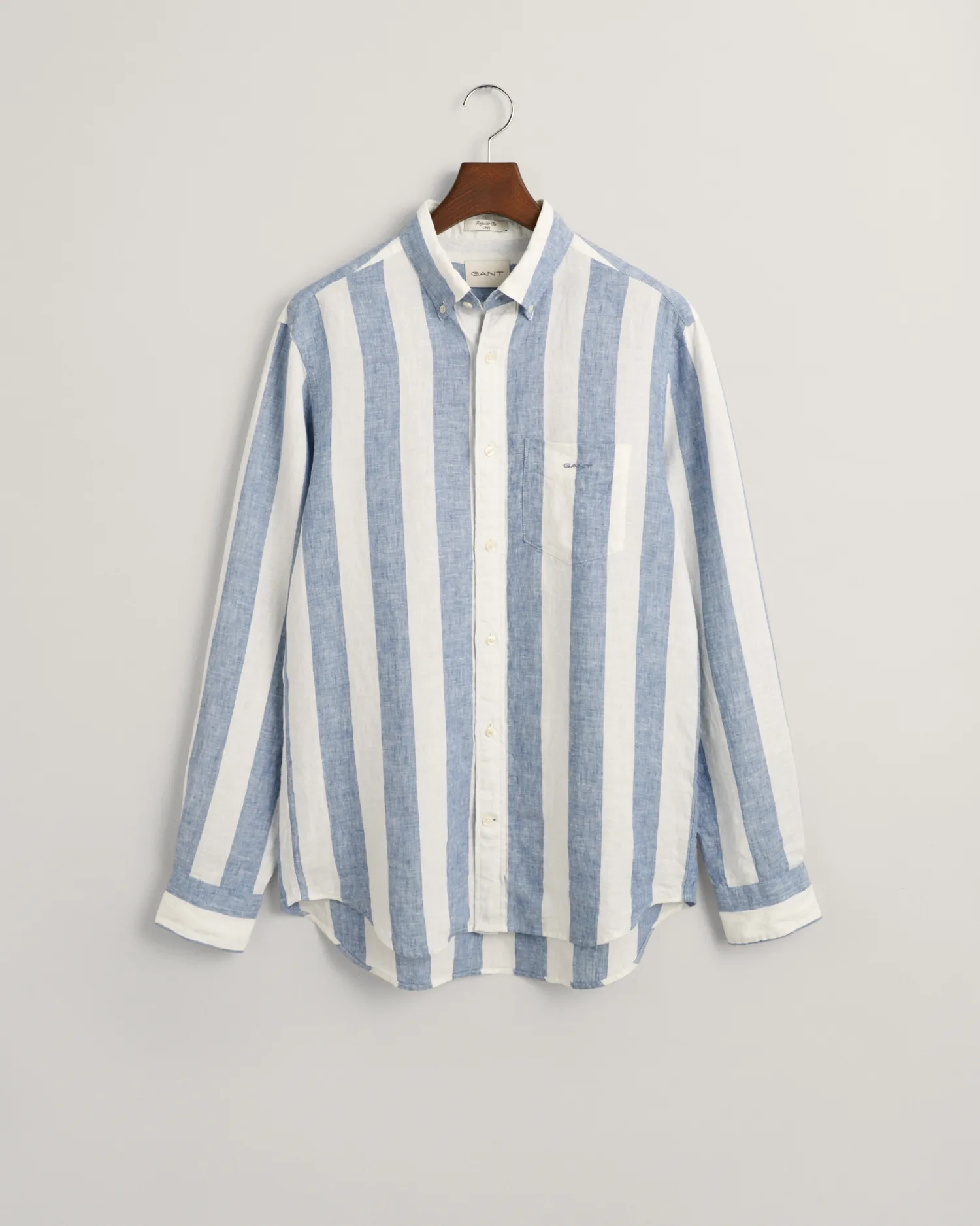 Reg Bold Stripe Linen Shirt-Skjorter-Gant-Aandahls