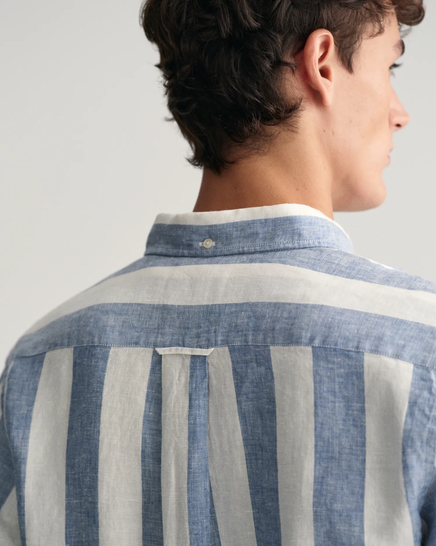 Reg Bold Stripe Linen Shirt-Skjorter-Gant-Aandahls