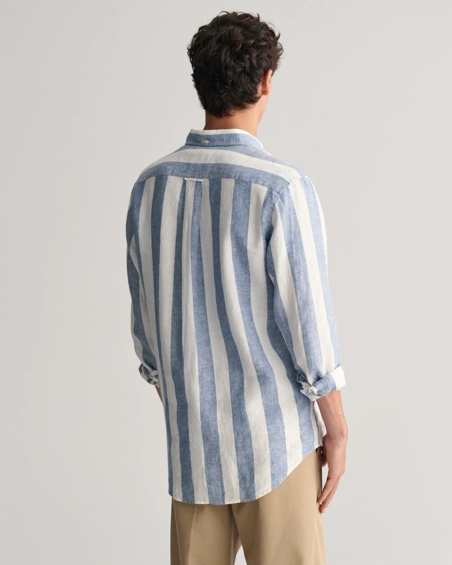Reg Bold Stripe Linen Shirt-Skjorter-Gant-Aandahls
