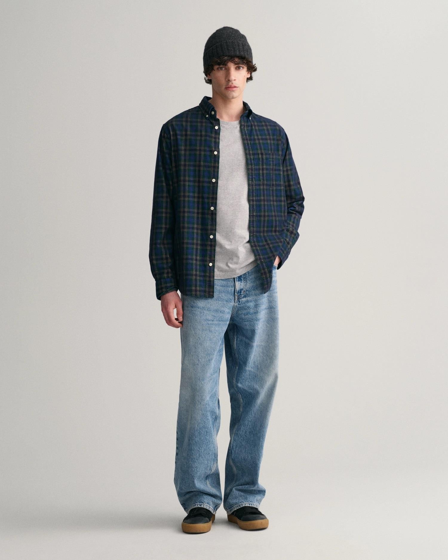 Reg Cord Check Shirt-Skjorter-Gant-Aandahls